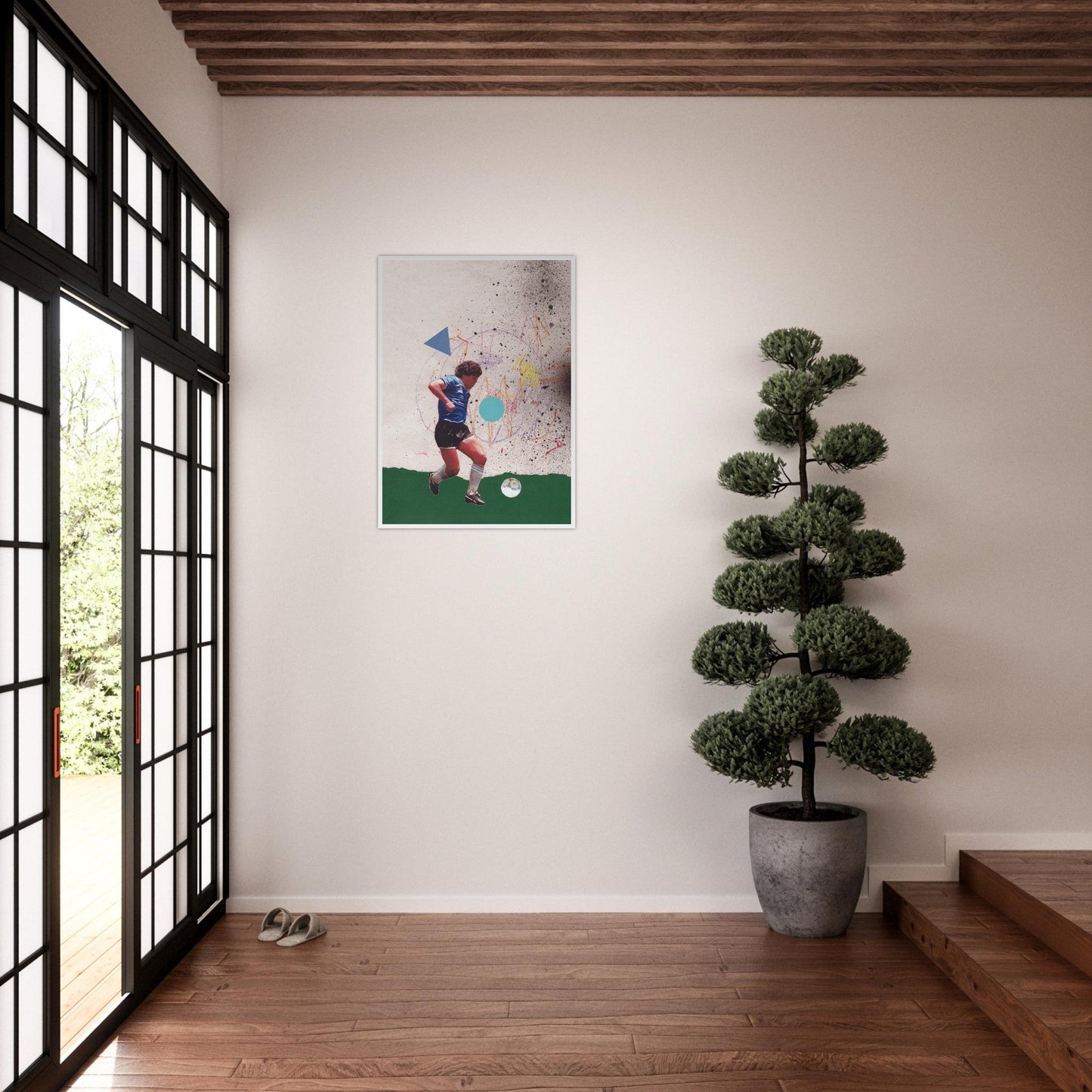 Ed Dickinson 'Football' - Premium Matte Paper Wooden Framed Poster