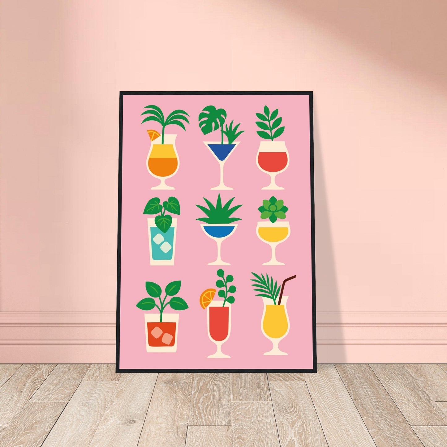 Cocktail Jungle   - Premium Matte Paper Wooden Framed Poster