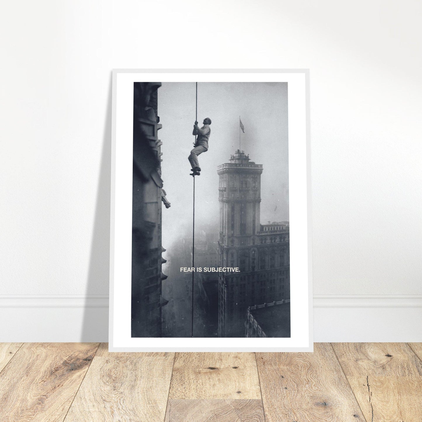 Ed Dickinson 'Fear is Subjective' - Premium Matte Paper Wooden Framed Poster