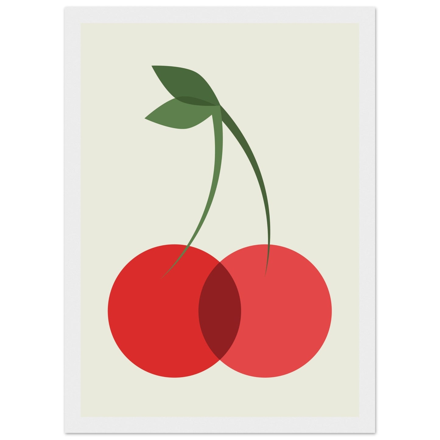 Fruity 'Cherries' - Premium Matte Paper Wooden Framed Poster