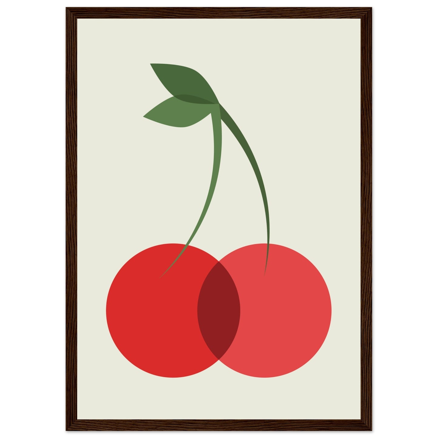 Fruity 'Cherries' - Premium Matte Paper Wooden Framed Poster