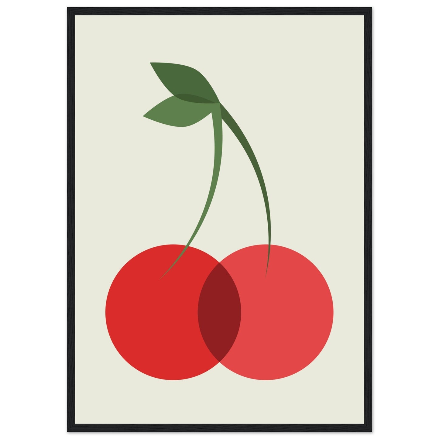 Fruity 'Cherries' - Premium Matte Paper Wooden Framed Poster