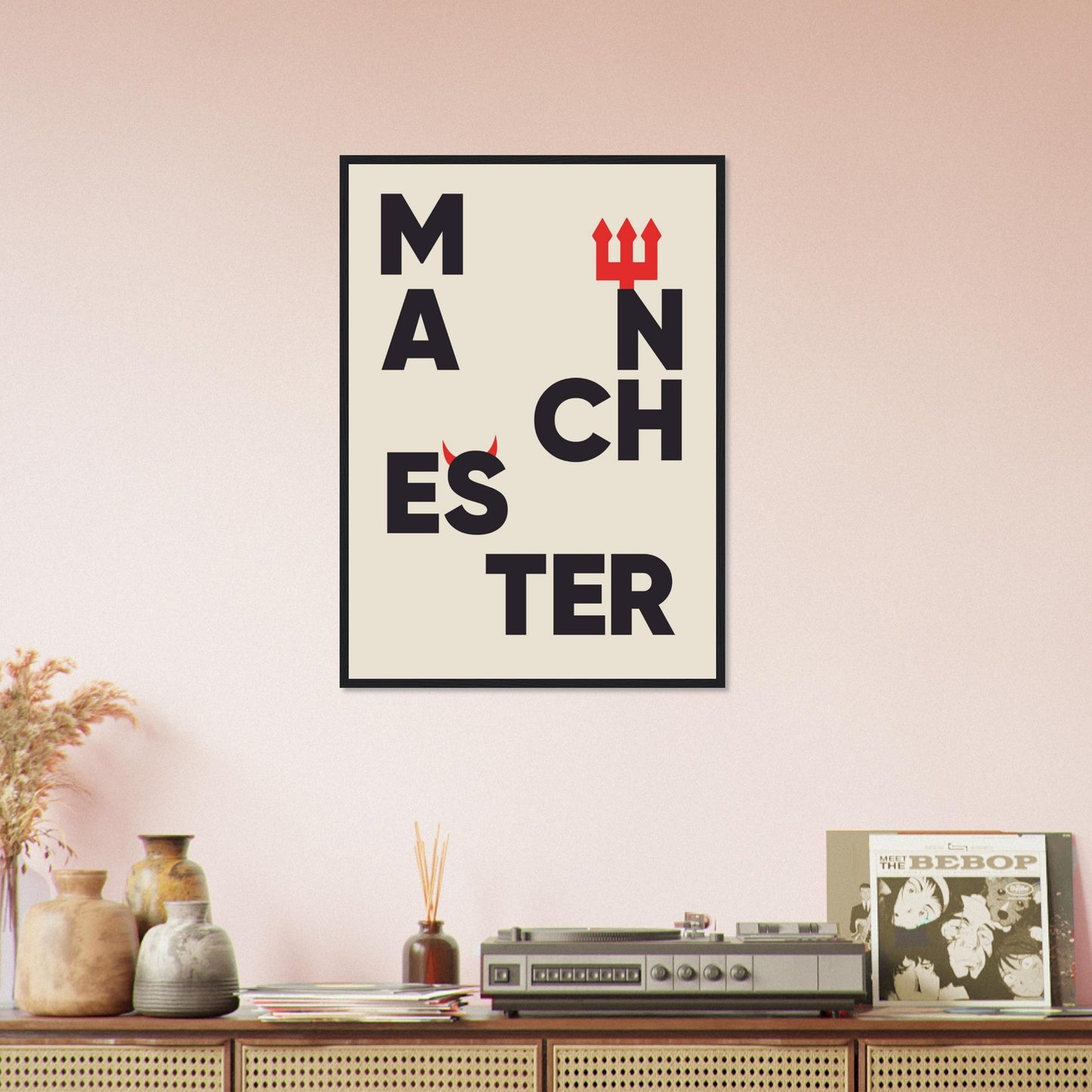 Cities/ Places 'Manchester' - Premium Matte Paper Wooden Framed Poster