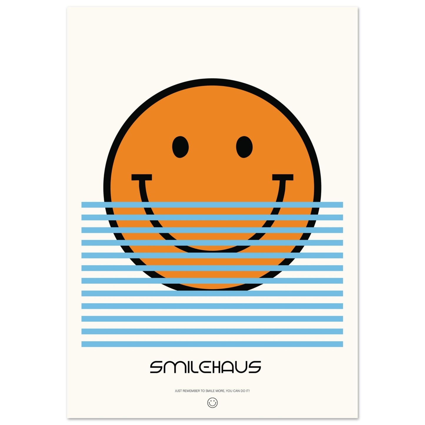 Orange & Blue 'Smilehaus' - Premium Matte Paper Poster