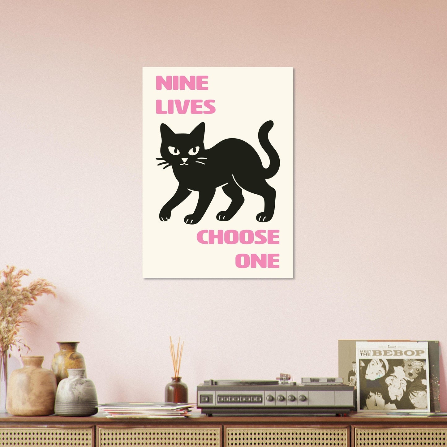 Animals 'Nine Lives' - Premium Matte Paper Poster