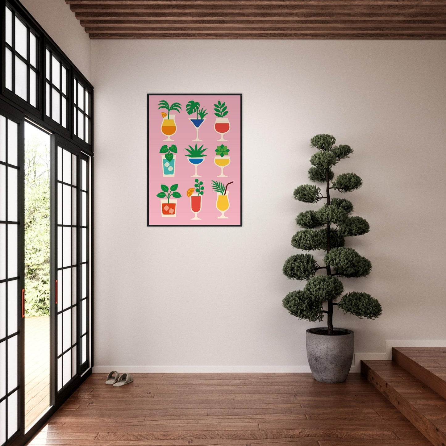 Cocktail Jungle   - Premium Matte Paper Wooden Framed Poster