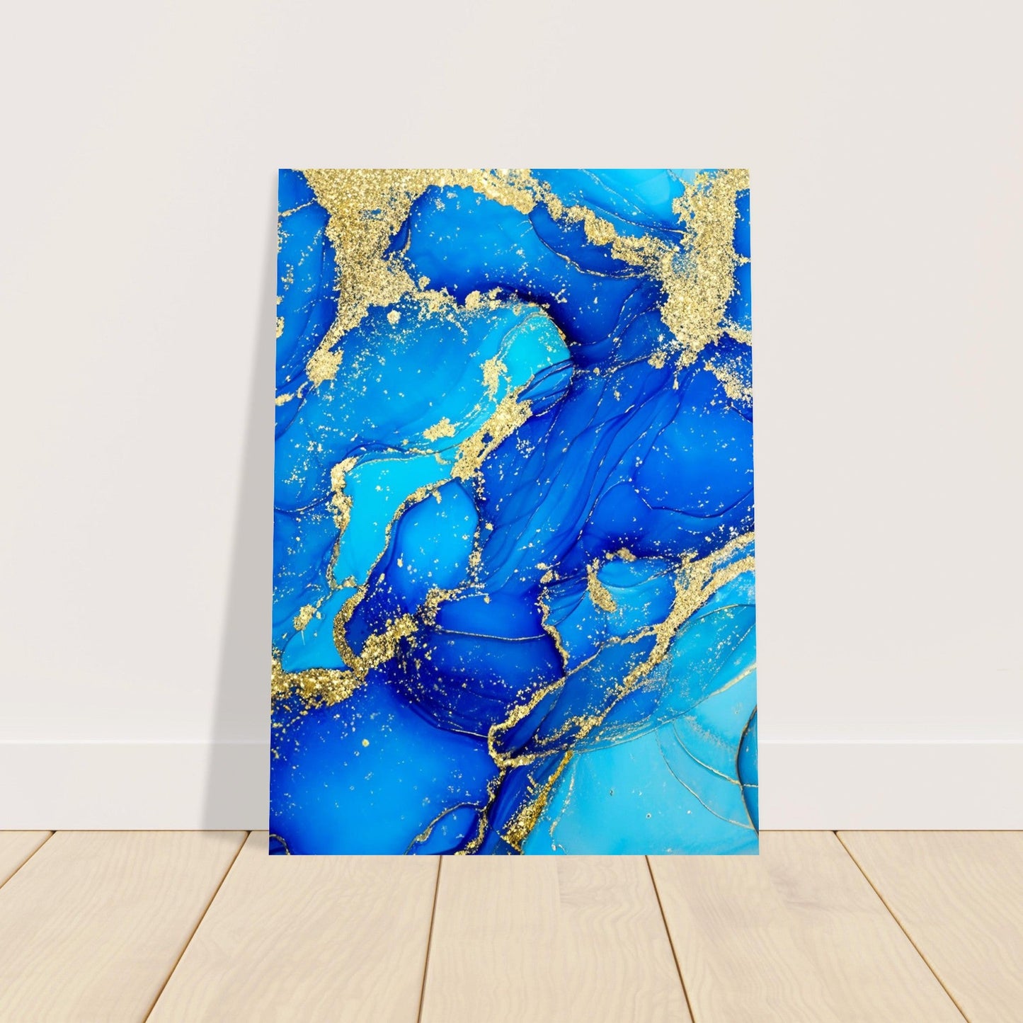 Marble 'Blue & Gold' - Premium Matte Paper Poster