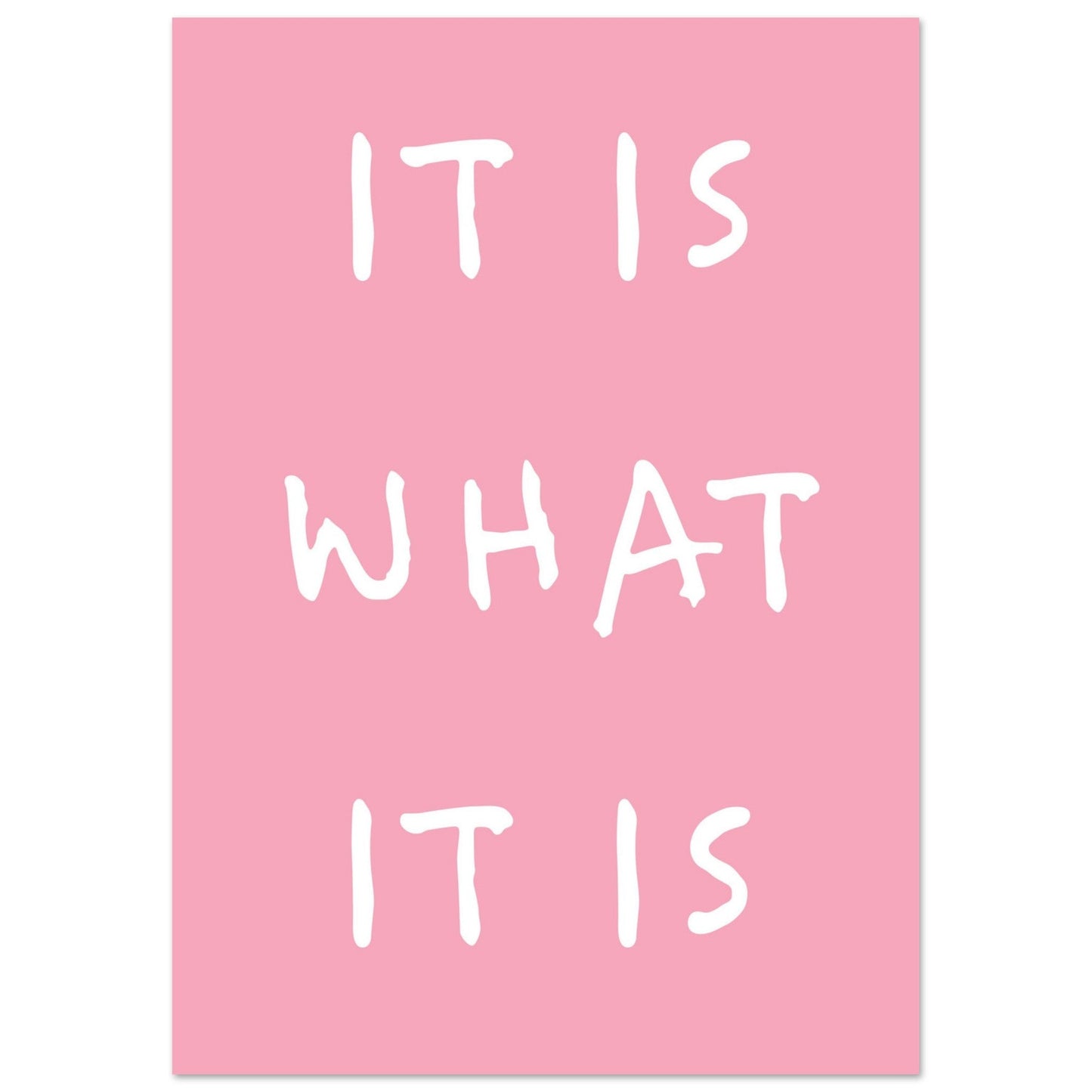 It is what it is - Premium Matte Paper Poster