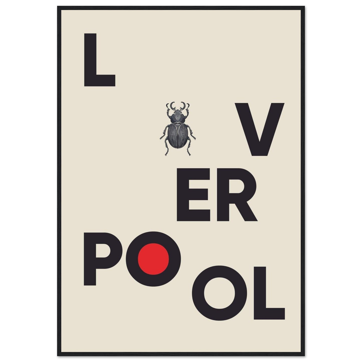 Cities/ Places 'Liverpool' - Premium Matte Paper Wooden Framed Poster