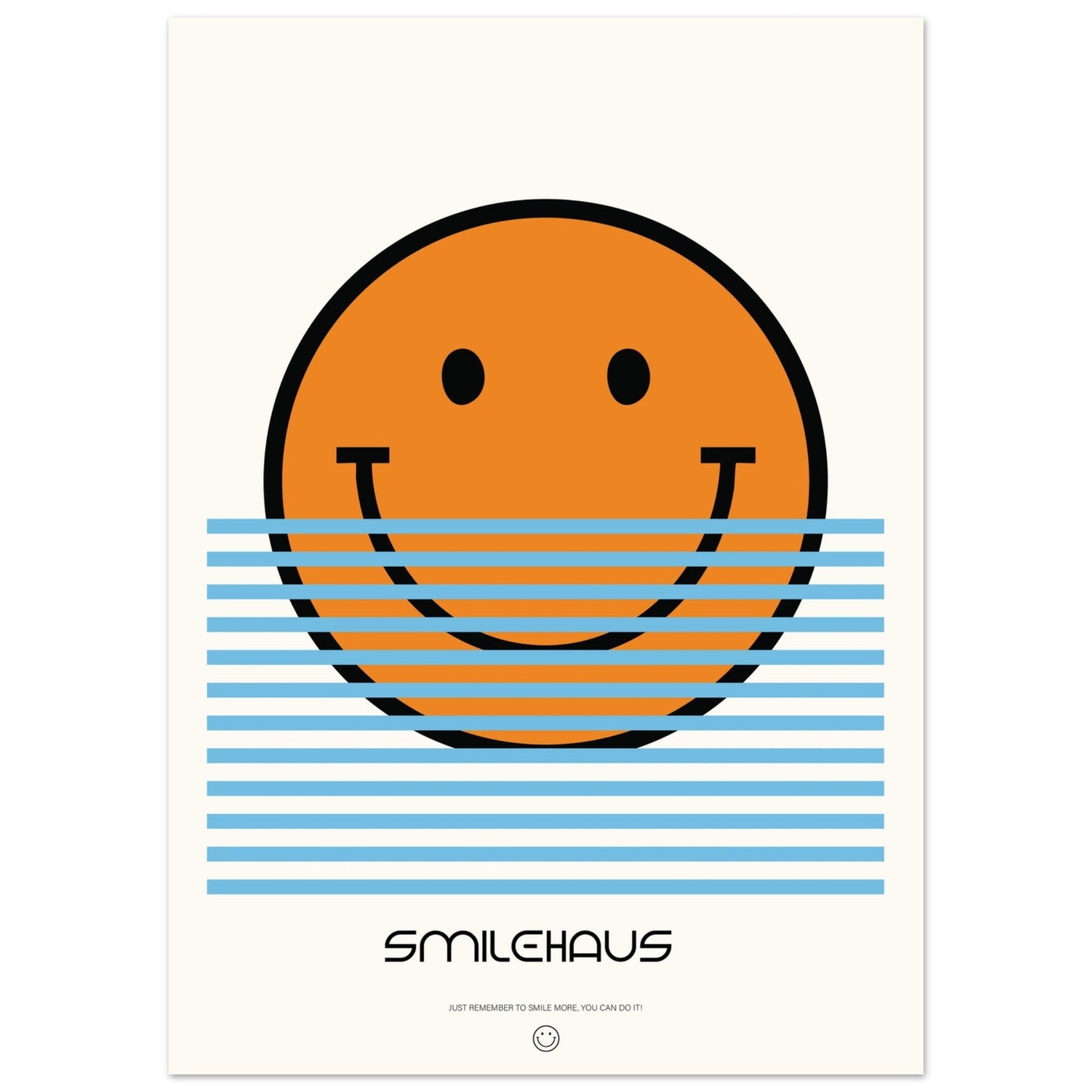 Orange & Blue 'Smilehaus' - Premium Matte Paper Poster