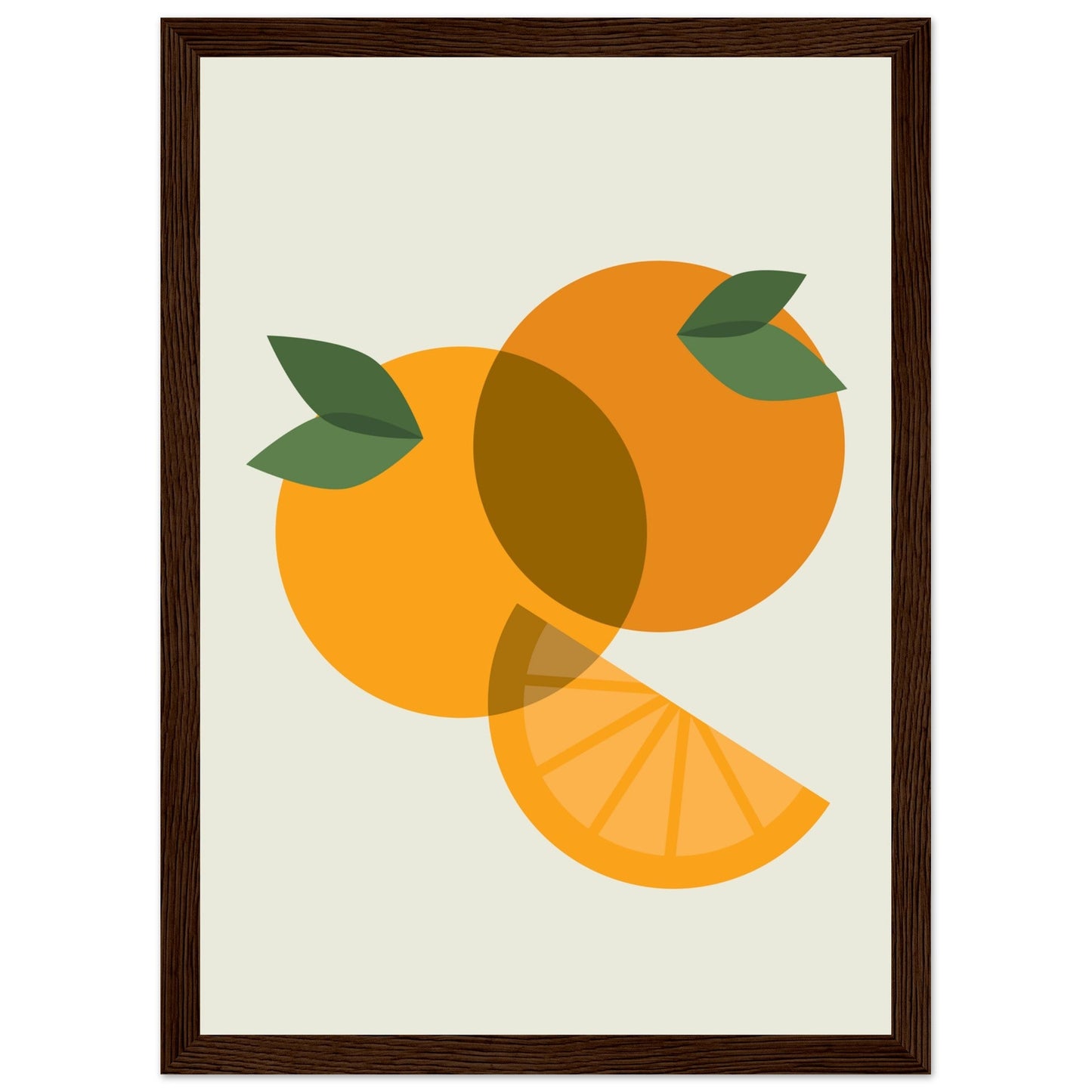 Fruity 'Oranges' - Premium Matte Paper Wooden Framed Poster