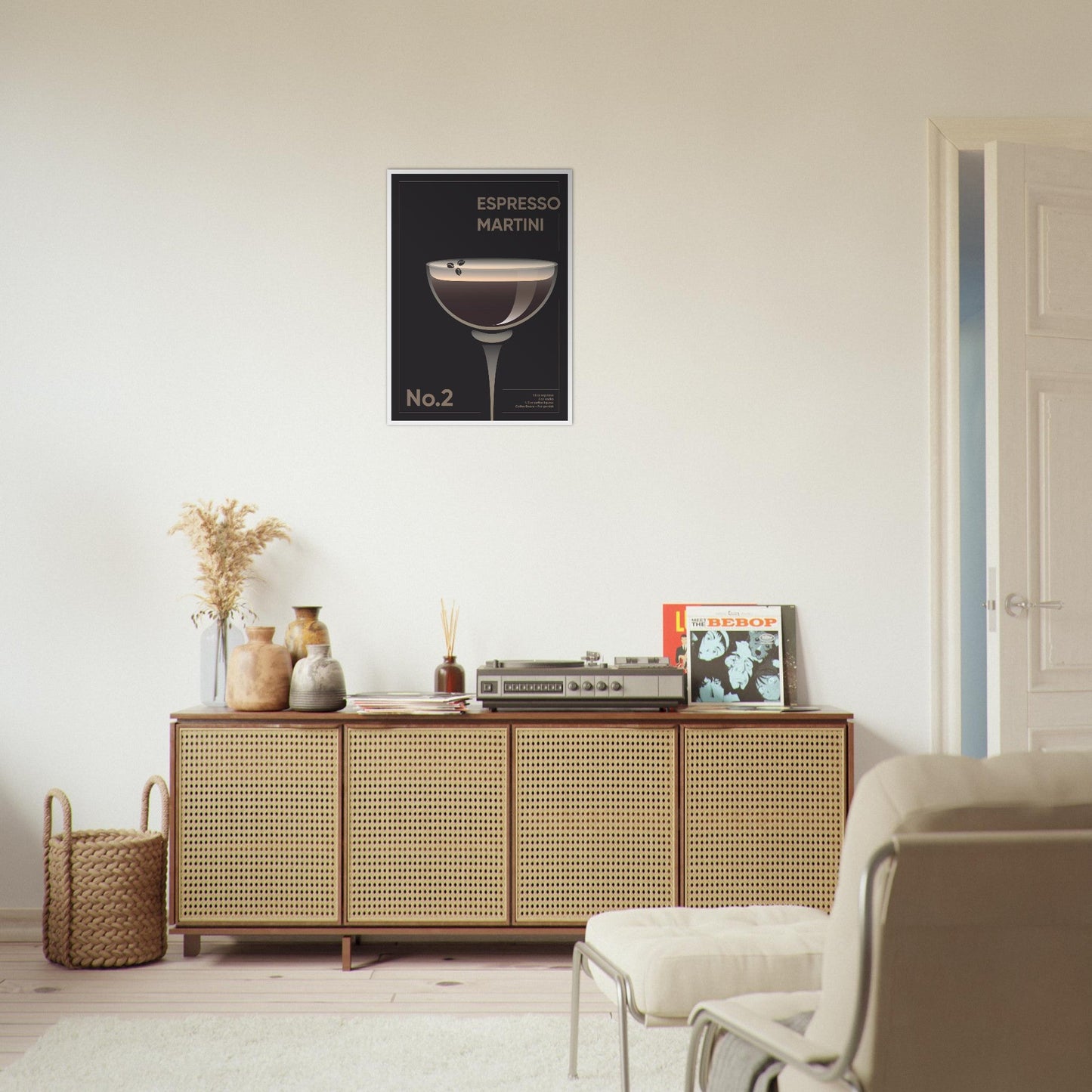 Cocktail 'Espresso Martini' - Premium Matte Paper Wooden Framed Poster