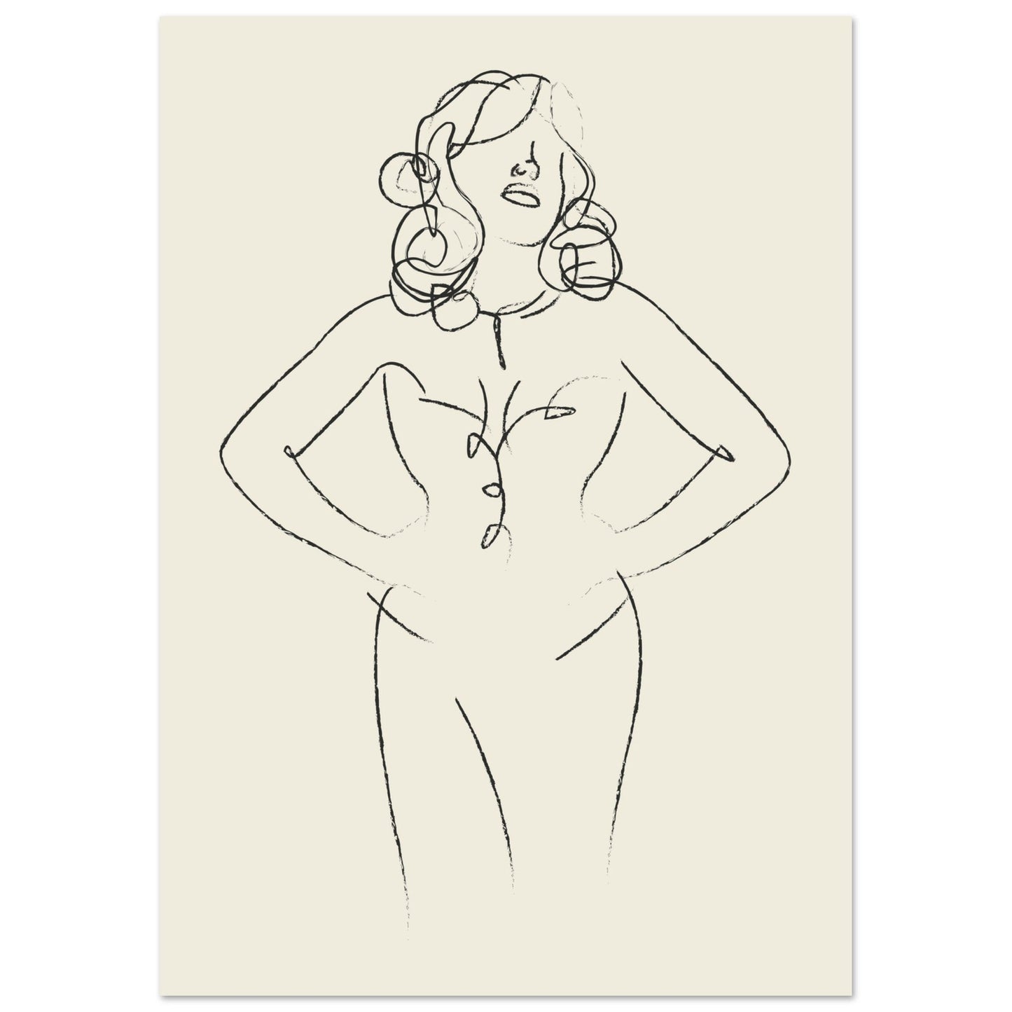 Line Art 'Sabrina' - Premium Matte Paper Poster
