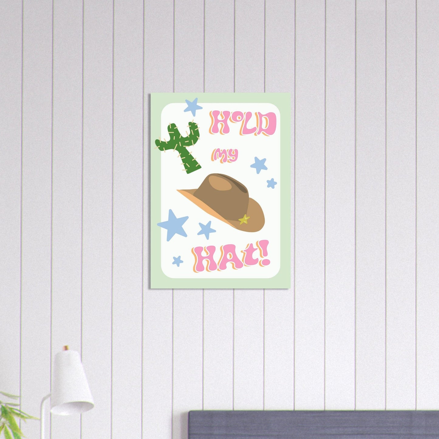 Groovy 'Hold My Hat' - Premium Matte Paper Poster