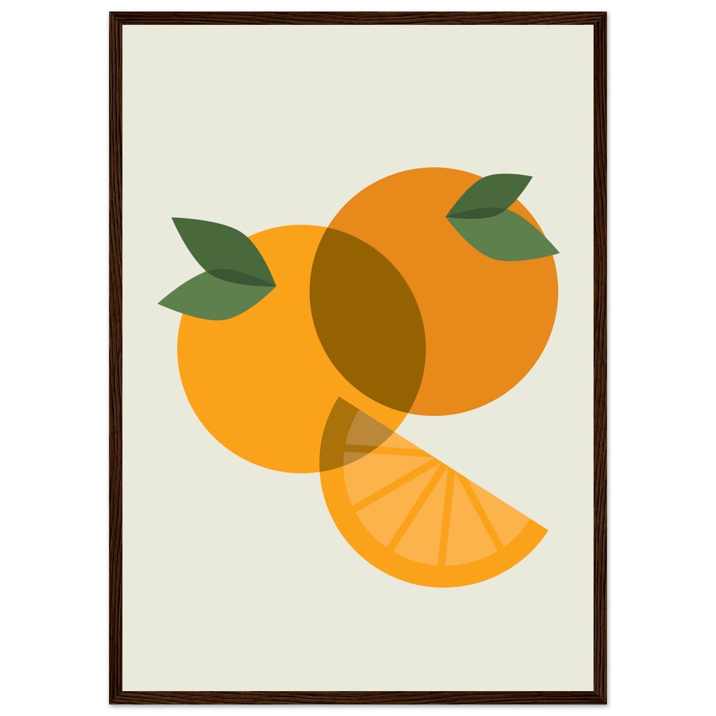 Fruity 'Oranges' - Premium Matte Paper Wooden Framed Poster