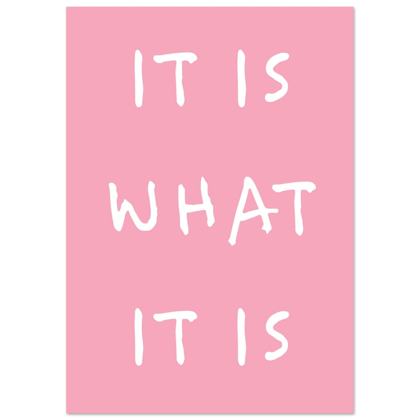 It is what it is - Premium Matte Paper Poster