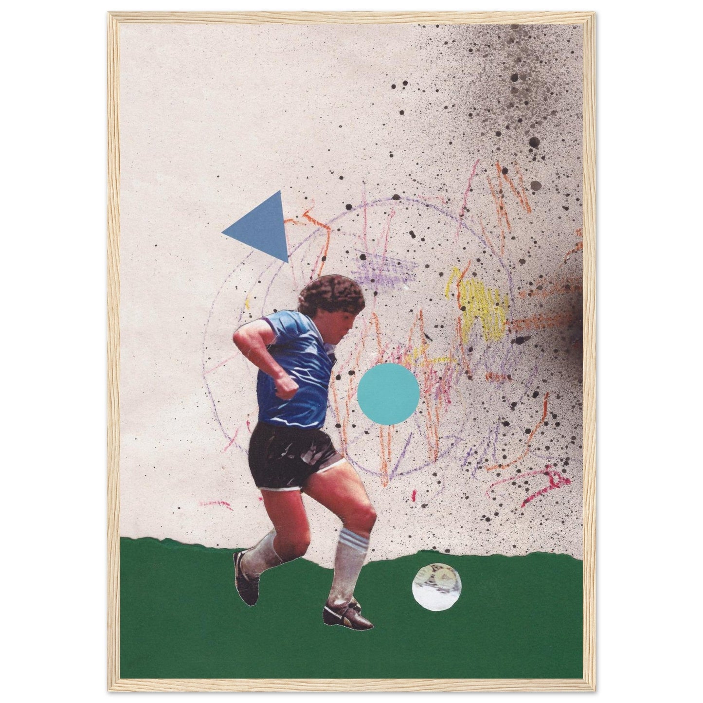 Ed Dickinson 'Football' - Premium Matte Paper Wooden Framed Poster