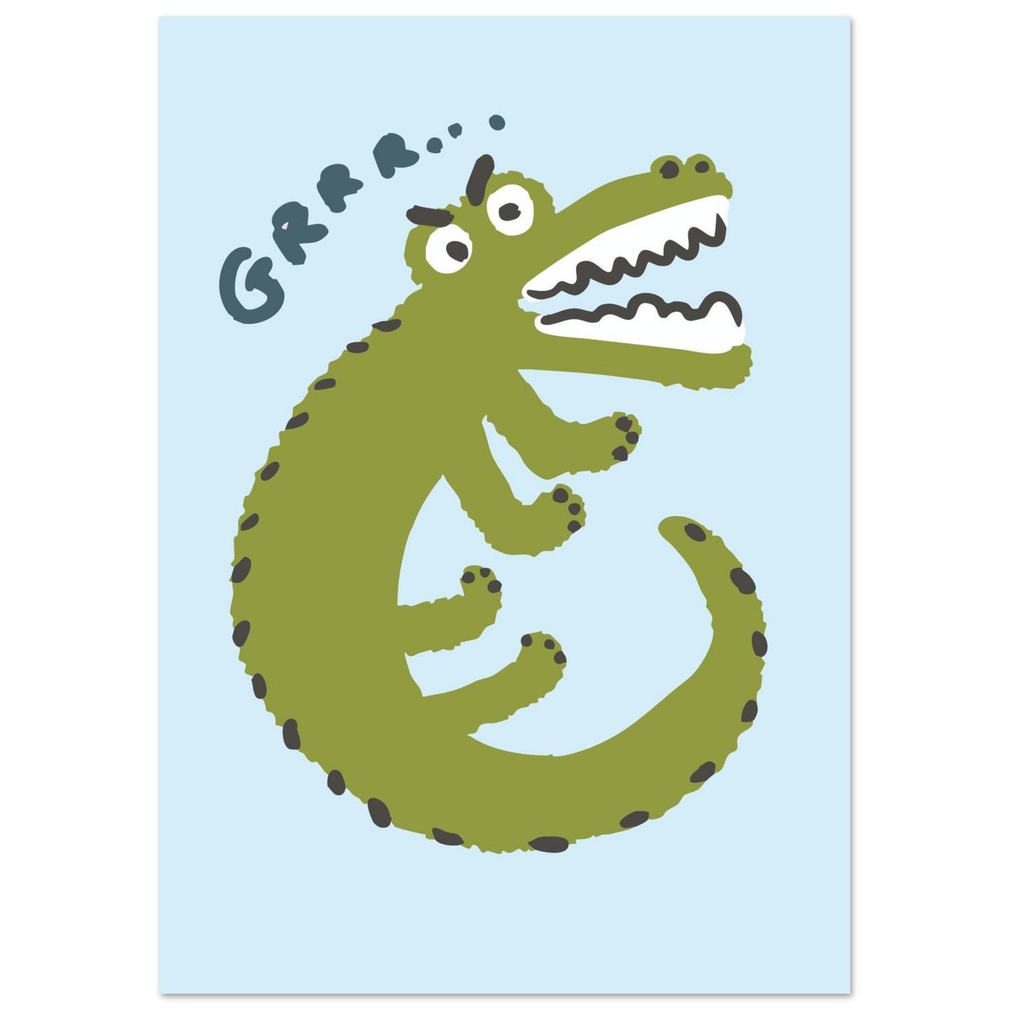 Animals 'Grrr...(Bad Day Croc)' - Premium Matte Paper Poster