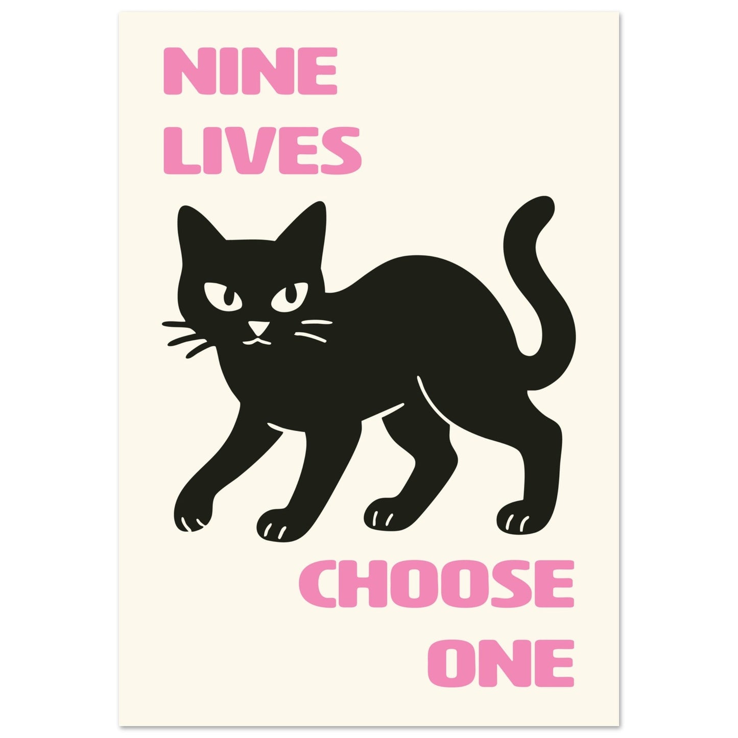Animals 'Nine Lives' - Premium Matte Paper Poster