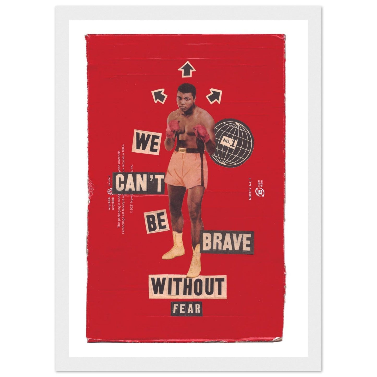 Ed Dickinson 'Brave Without Fear' - Premium Matte Paper Wooden Framed Poster