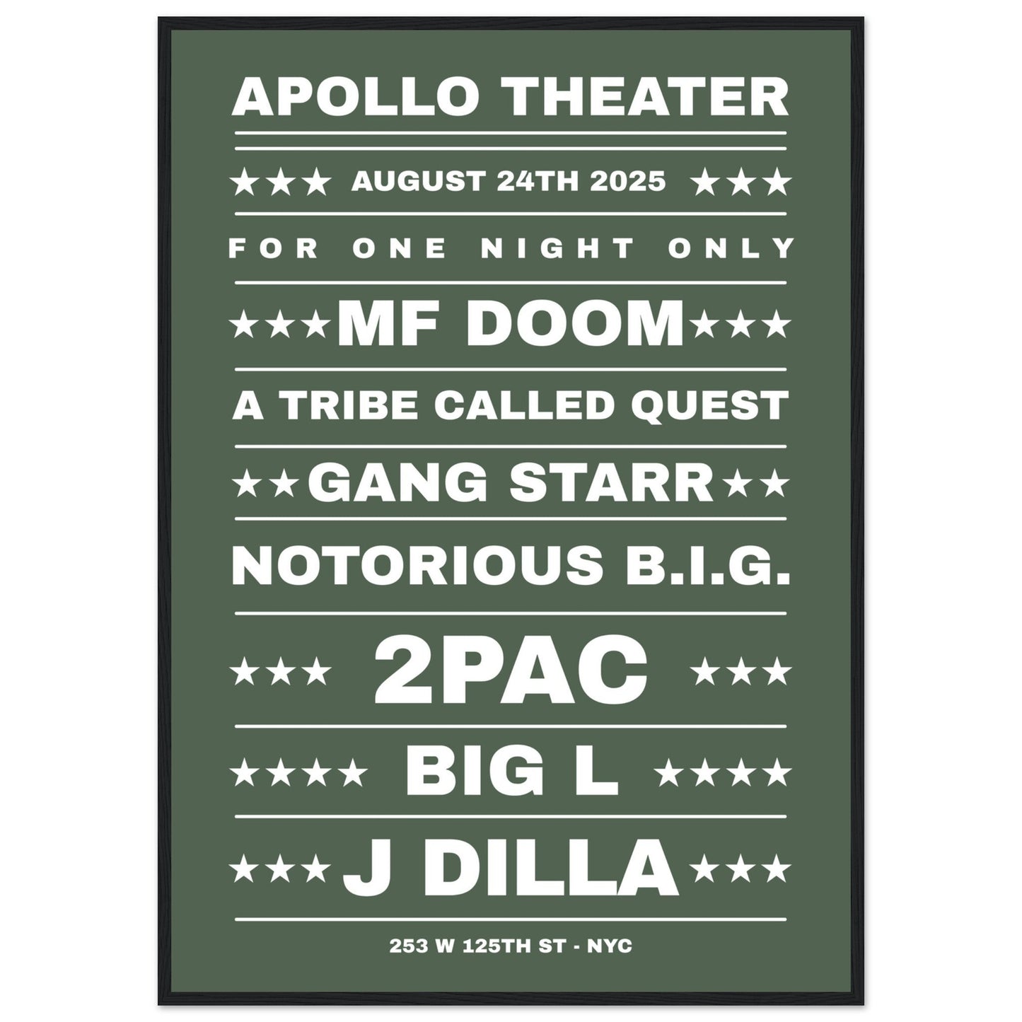 Sign 'Dream Hip Hop Gig' - Premium Matte Paper Wooden Framed Poster