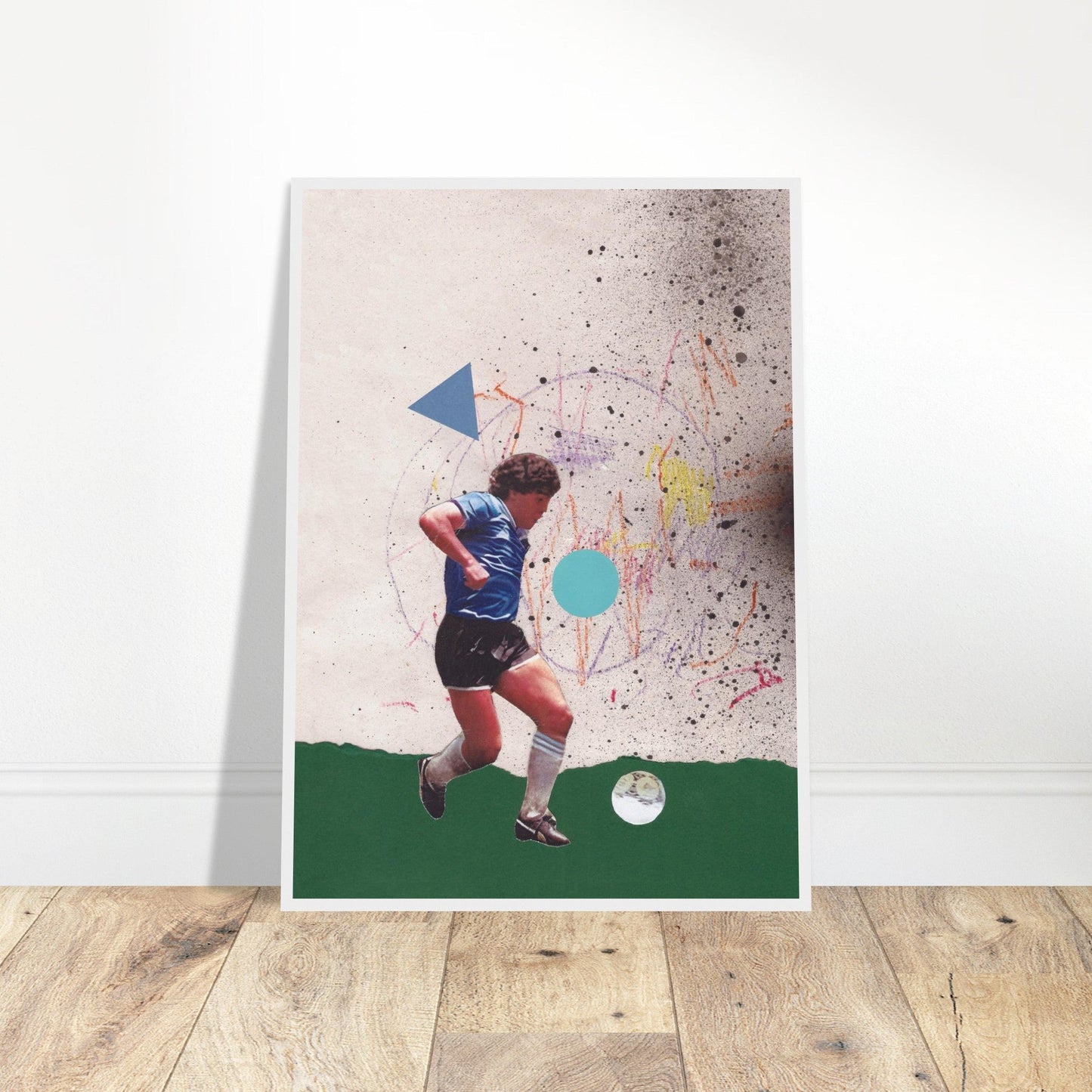 Ed Dickinson 'Football' - Premium Matte Paper Wooden Framed Poster