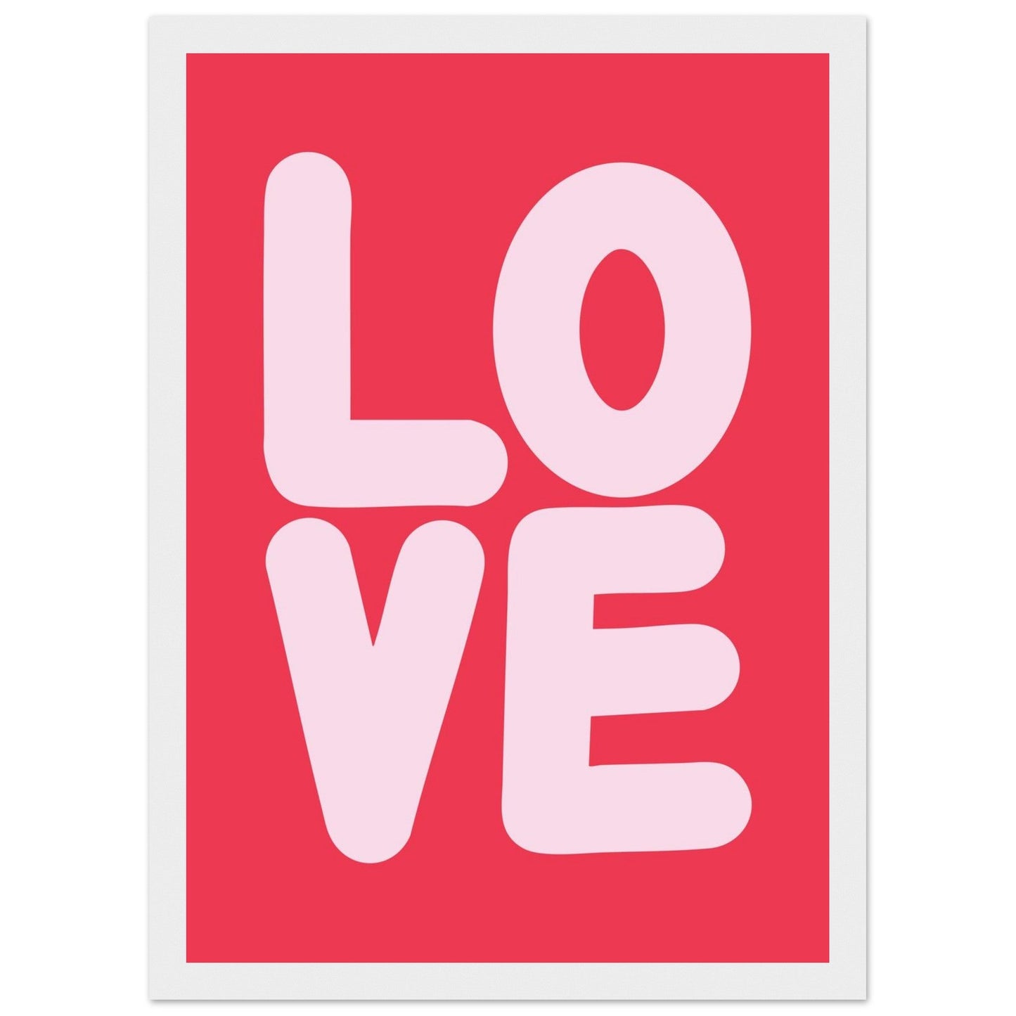 Sign 'Love' - Premium Matte Paper Wooden Framed Poster