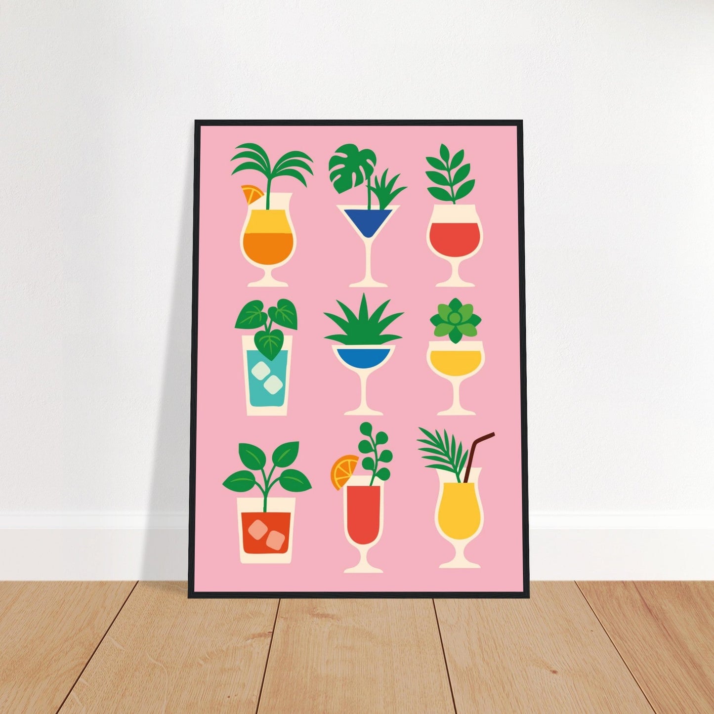 Cocktail Jungle   - Premium Matte Paper Wooden Framed Poster