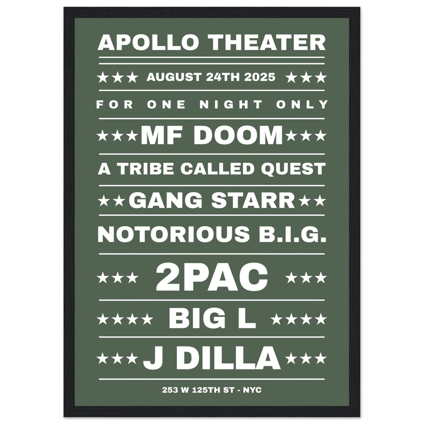 Sign 'Dream Hip Hop Gig' - Premium Matte Paper Wooden Framed Poster