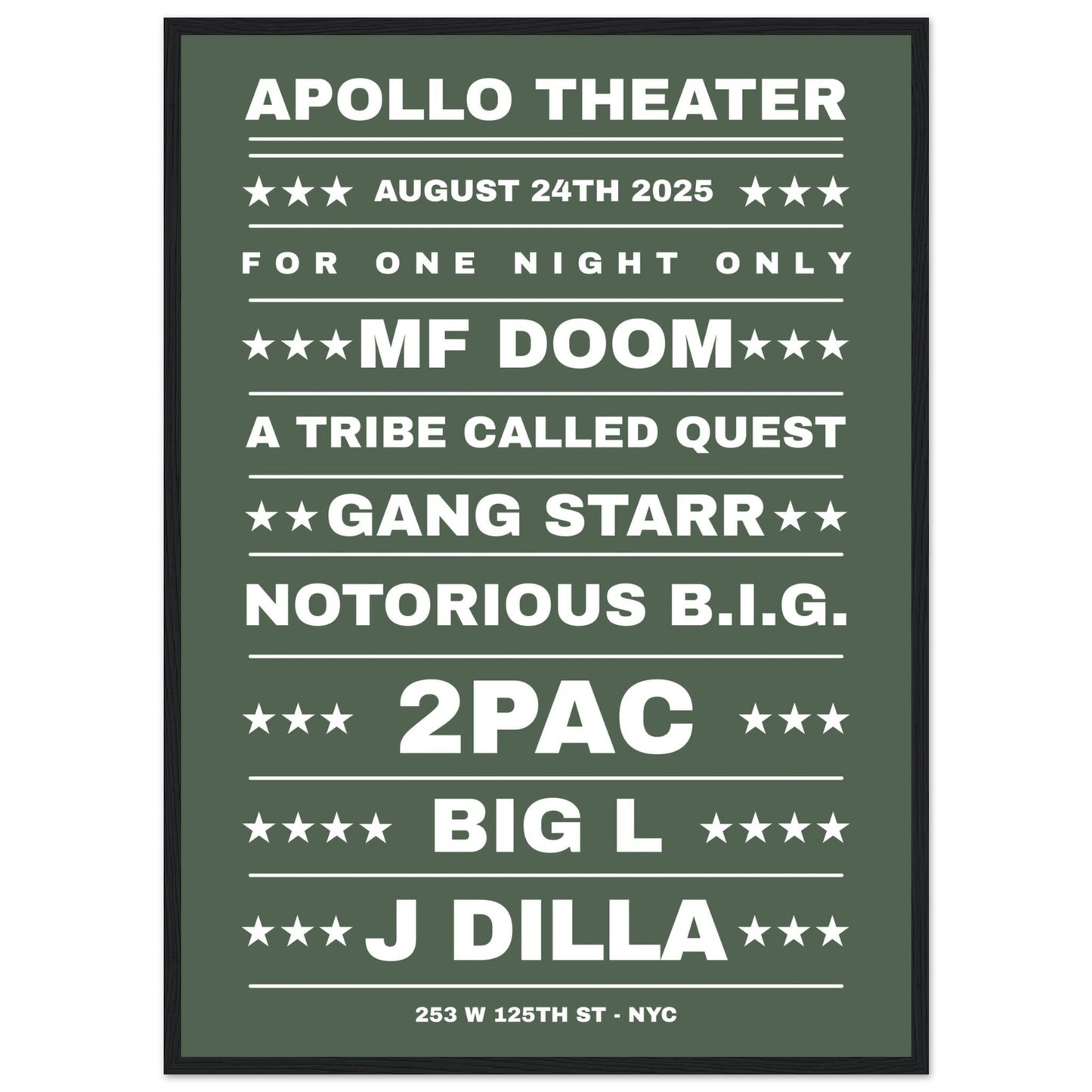 Sign 'Dream Hip Hop Gig' - Premium Matte Paper Wooden Framed Poster
