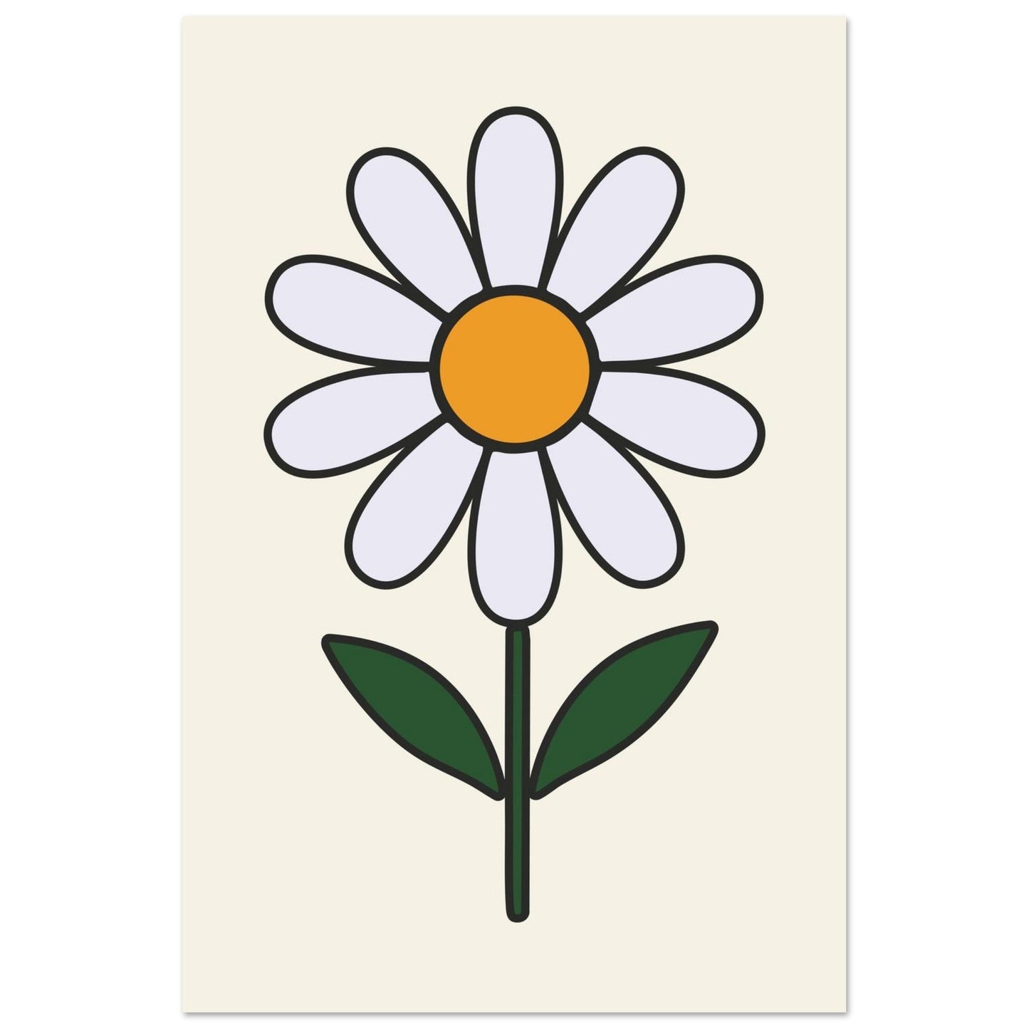 Daisy Flower - Premium Matte Paper Poster