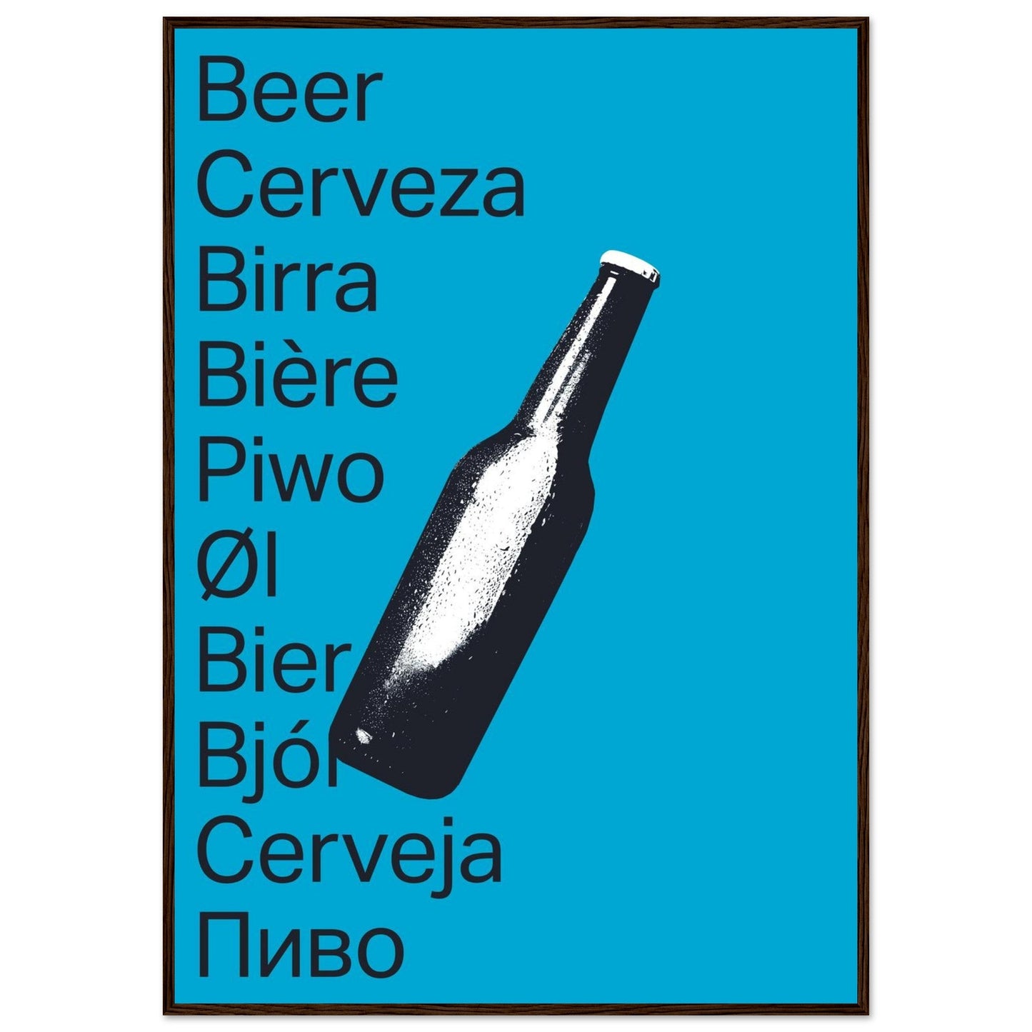 Ed Dickinson 'Beer' - Premium Matte Paper Wooden Framed Poster