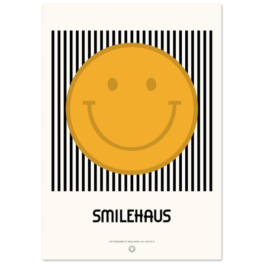 Yellow & Black 'Smilehaus' - Premium Matte Paper Poster
