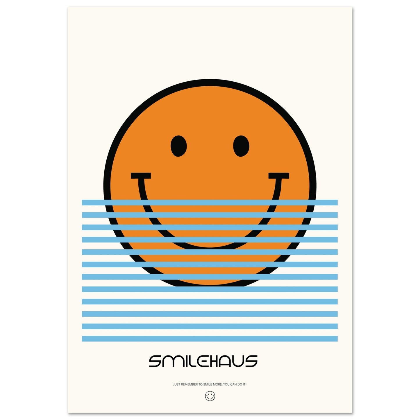 Orange & Blue 'Smilehaus' - Premium Matte Paper Poster
