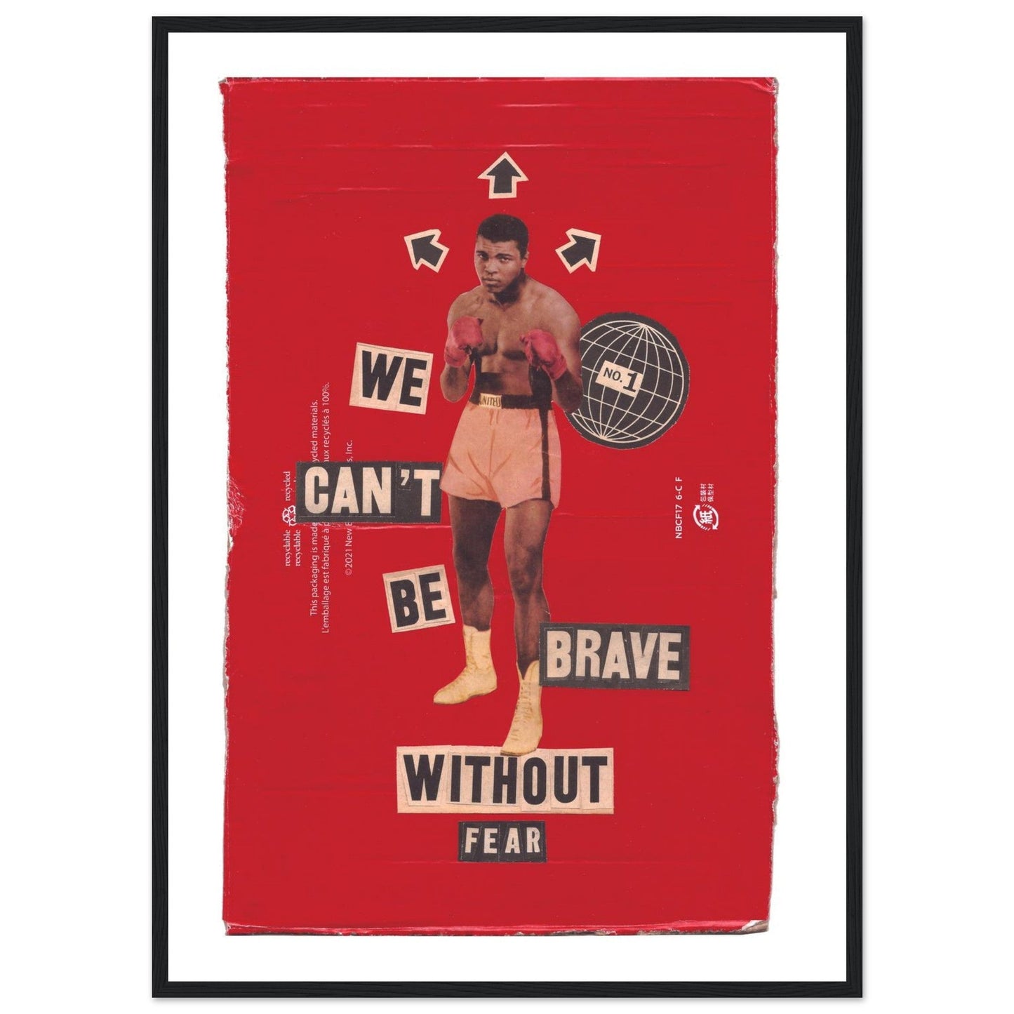 Ed Dickinson 'Brave Without Fear' - Premium Matte Paper Wooden Framed Poster