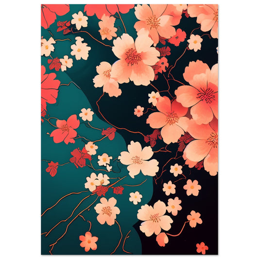 Flowers 'Japanese Garden' - Premium Matte Paper Poster