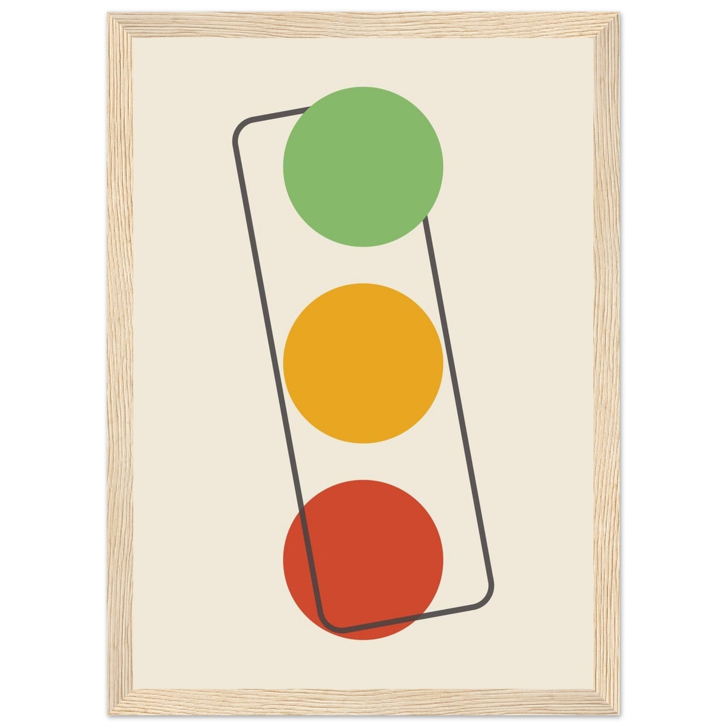 Sign 'The Lights' - Premium Matte Paper Wooden Framed Poster