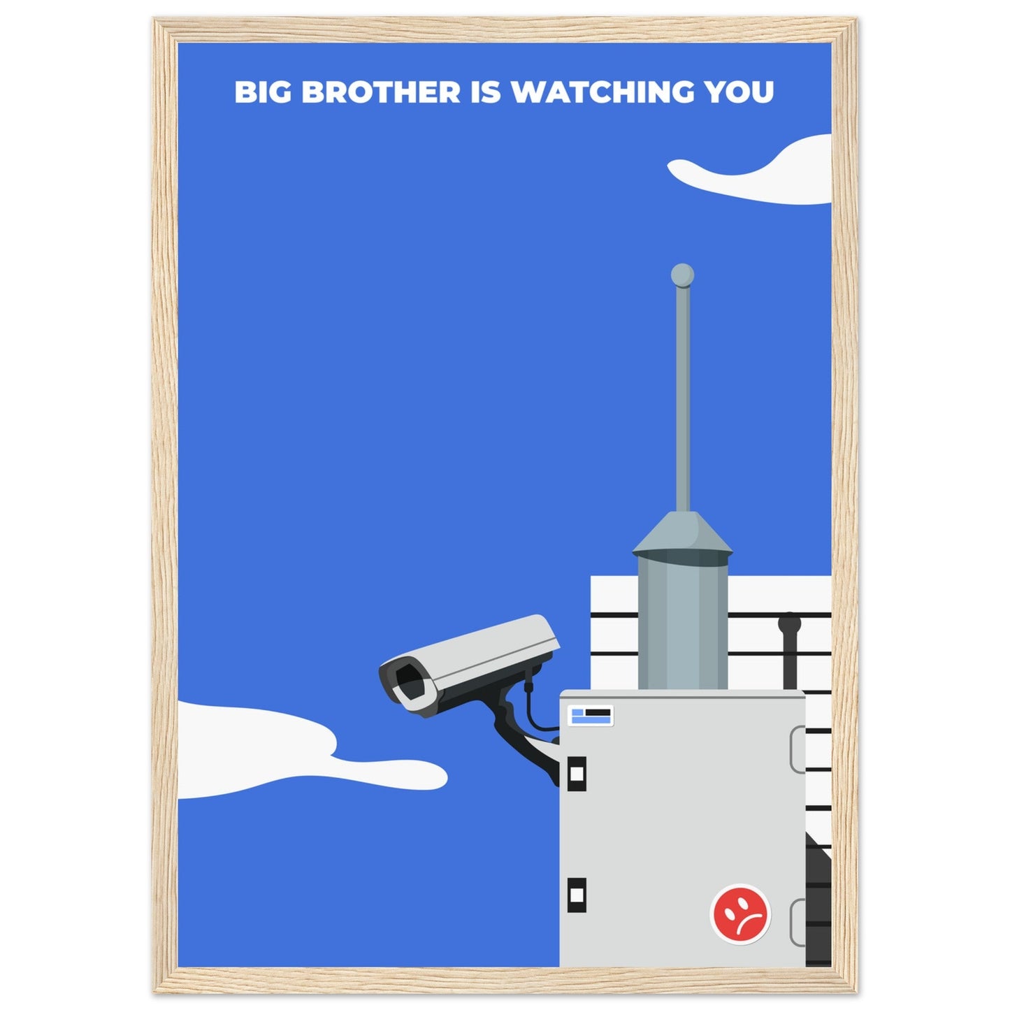 'Big Brother Is Watching You' - Premium Matte Paper Wooden Framed Poster