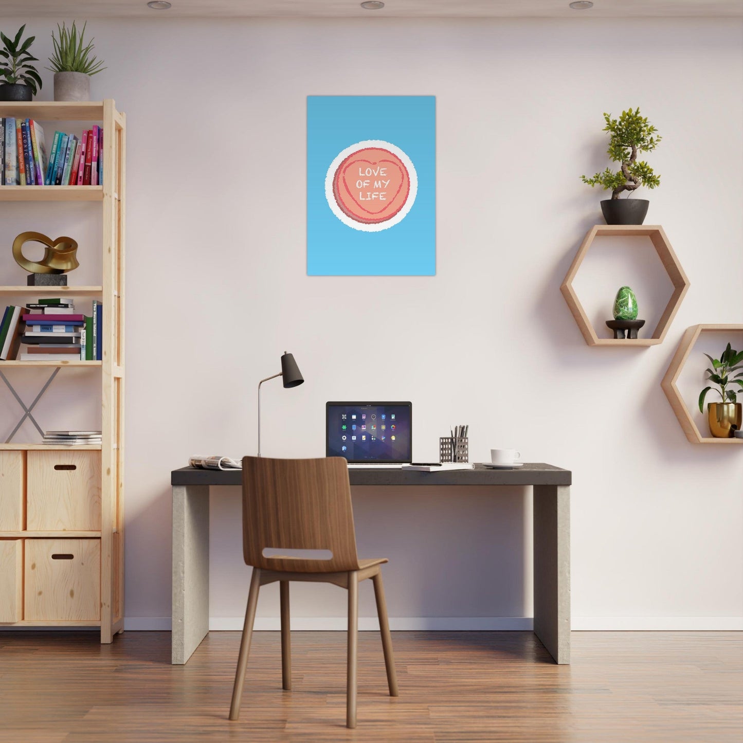 Sign 'Love Of My Life' Love Heart - Premium Matte Paper Poster