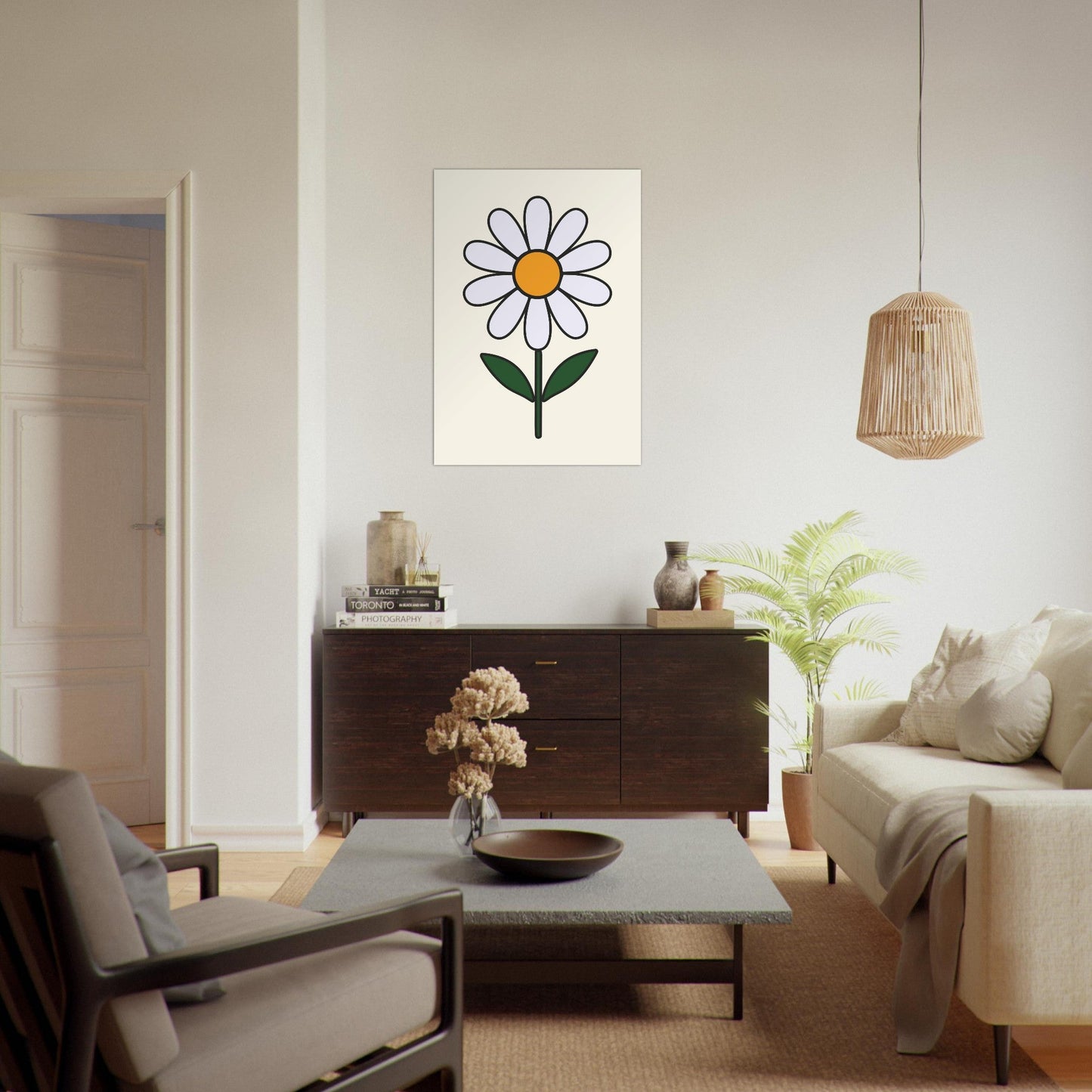 Daisy Flower - Premium Matte Paper Poster
