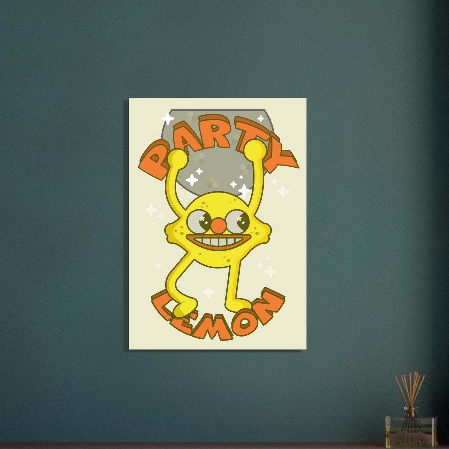 Fruity 'Party Lemon' - Premium Matte Paper Poster