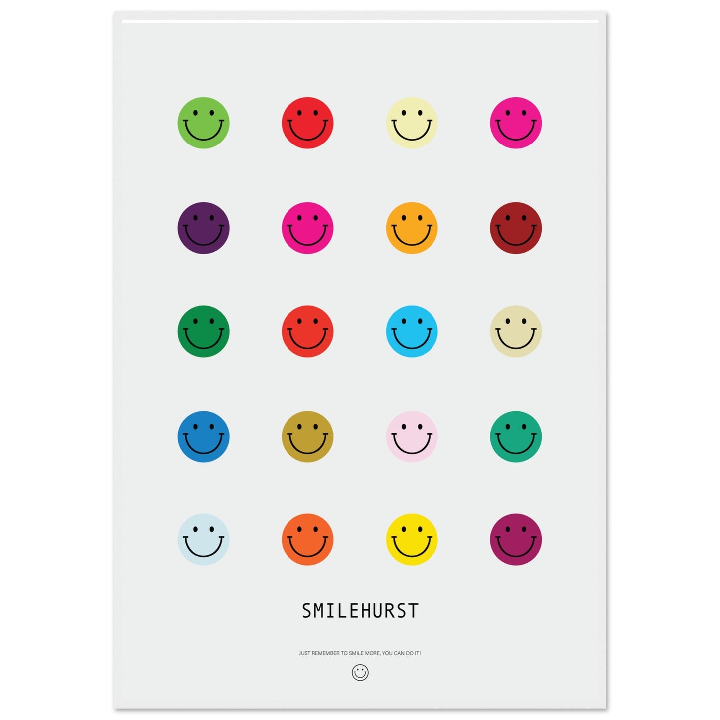 Colours 'Smilehirst' - Premium Matte Paper Wooden Framed Poster