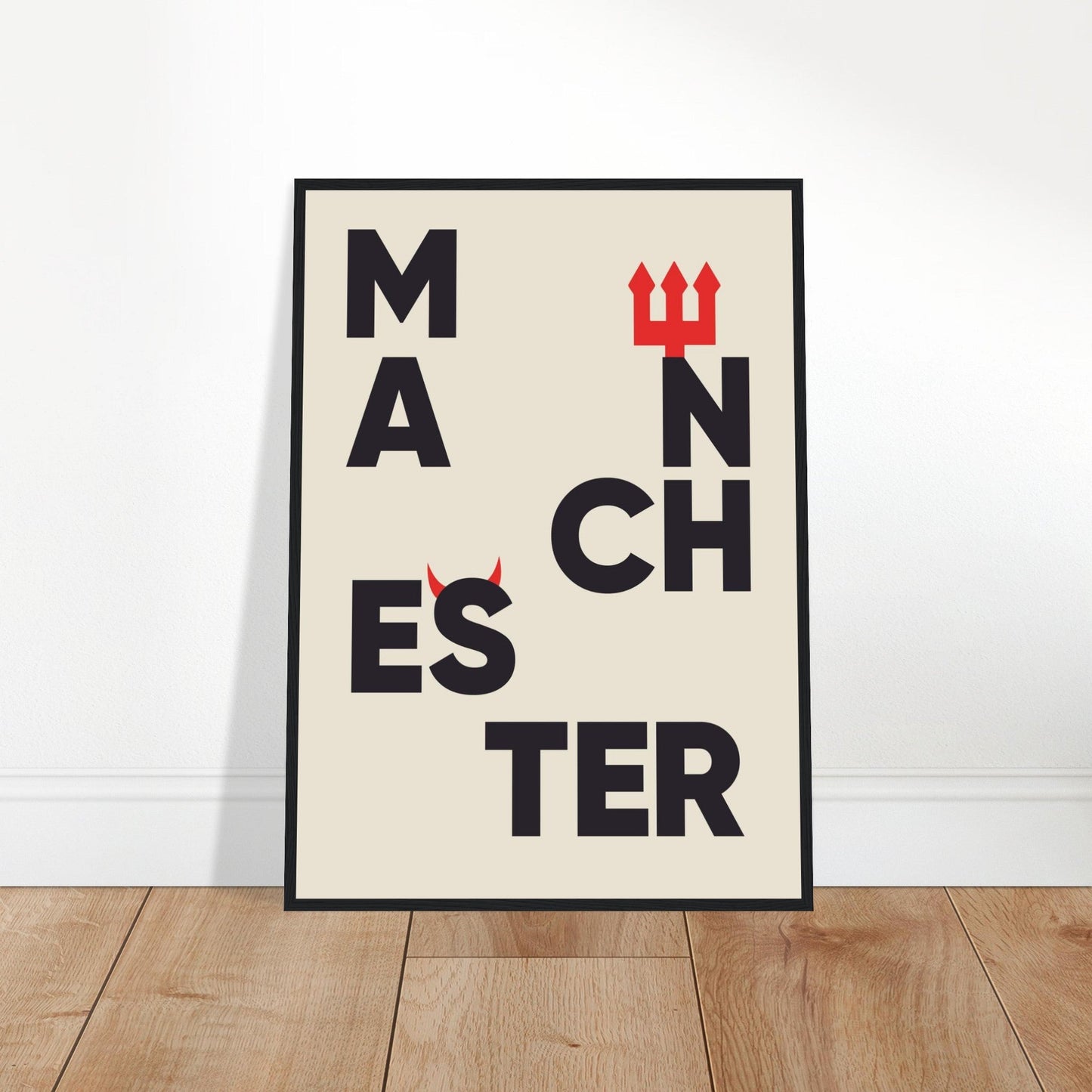 Cities/ Places 'Manchester' - Premium Matte Paper Wooden Framed Poster