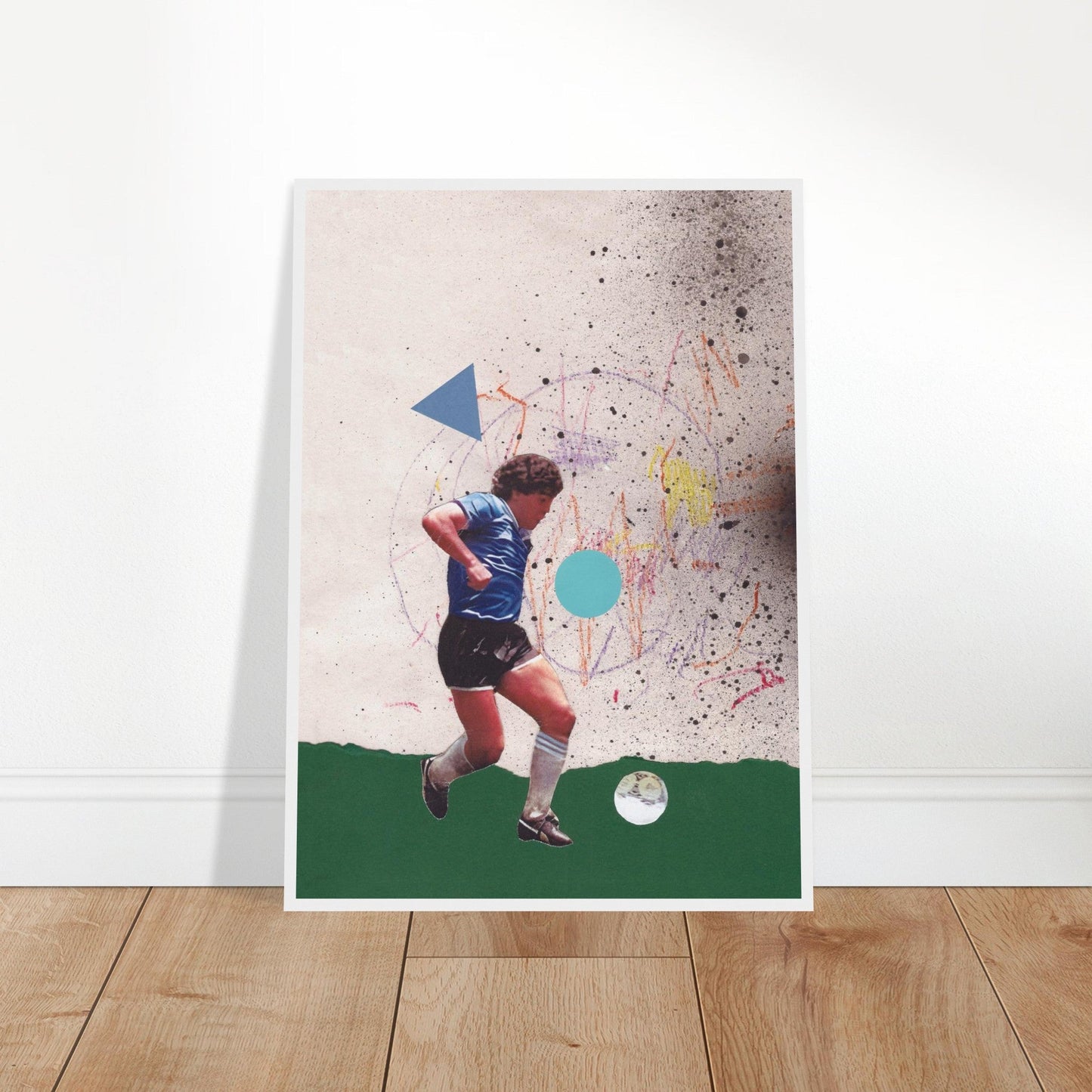 Ed Dickinson 'Football' - Premium Matte Paper Wooden Framed Poster