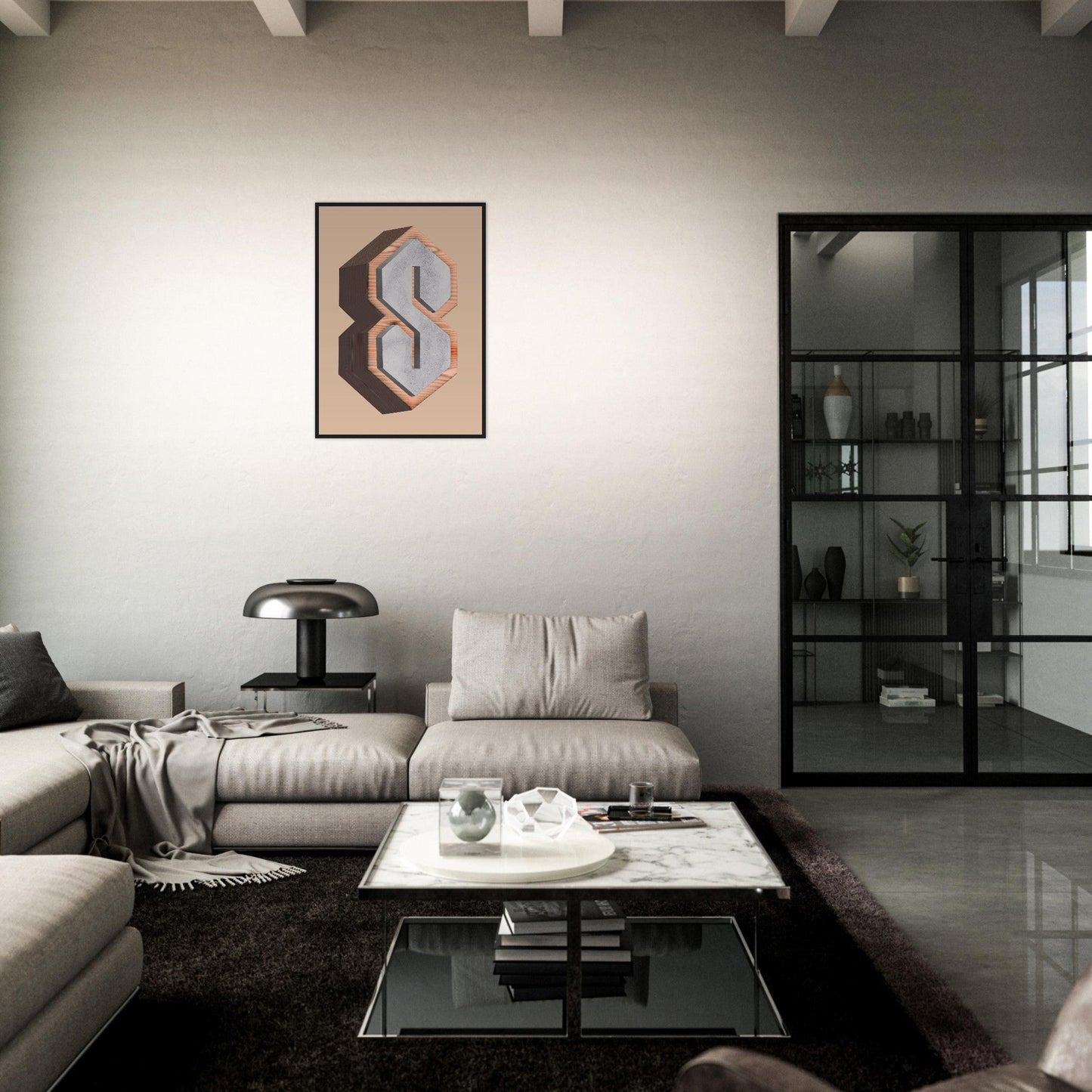 Super S - Premium Matte Paper Wooden Framed Poster