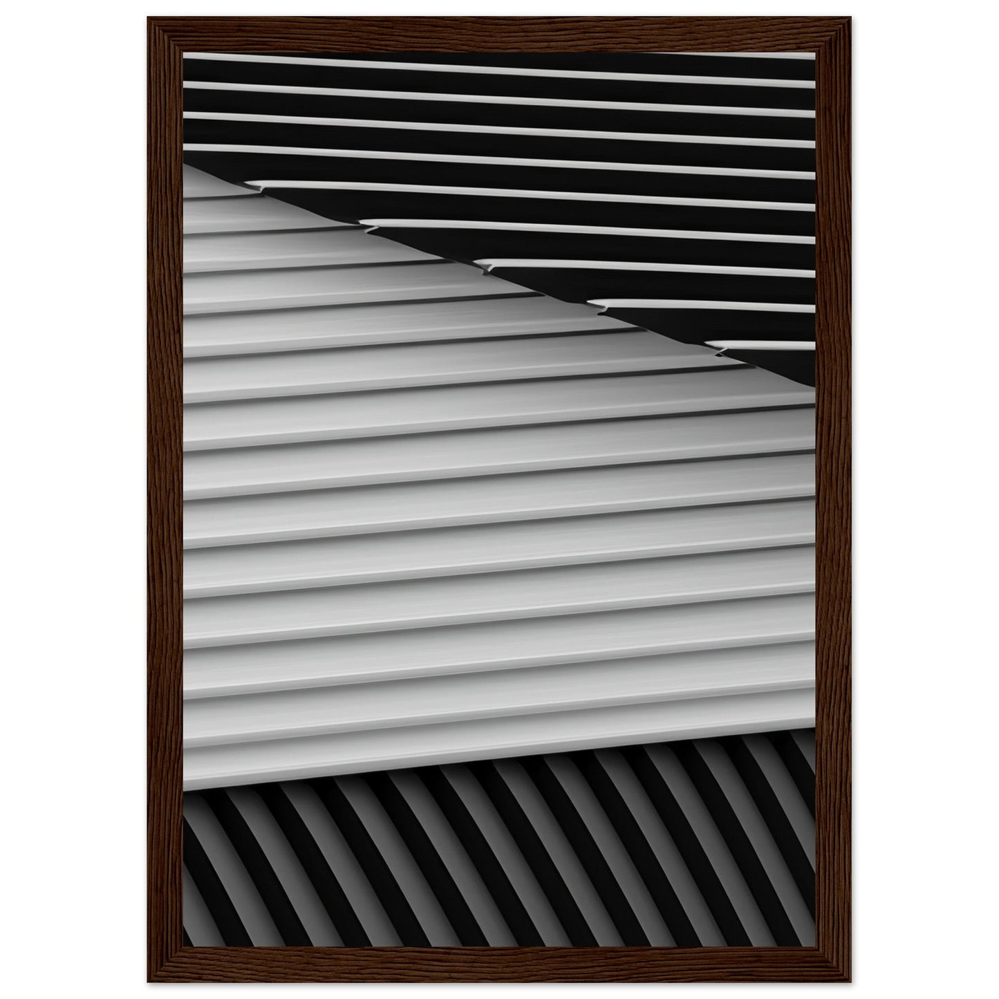 Smart 'Black & White'  - Premium Matte Paper Wooden Framed Poster