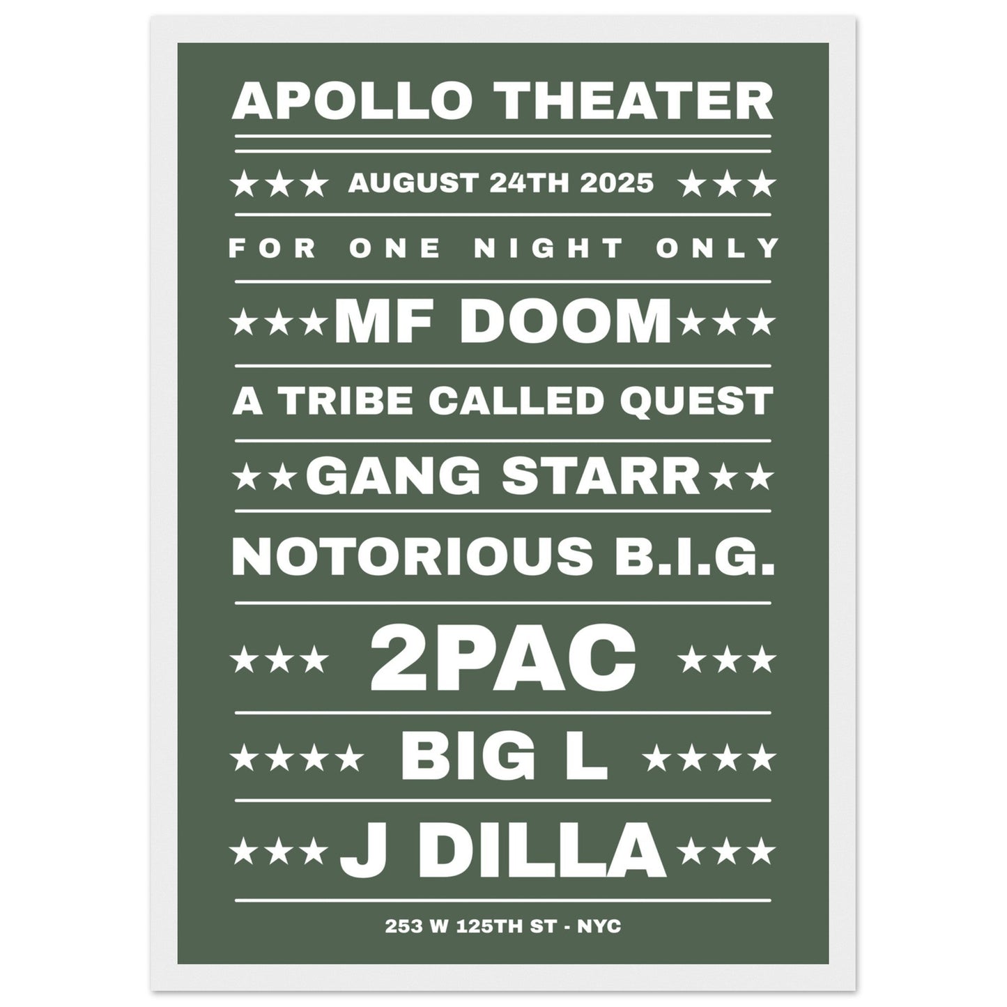 Sign 'Dream Hip Hop Gig' - Premium Matte Paper Wooden Framed Poster