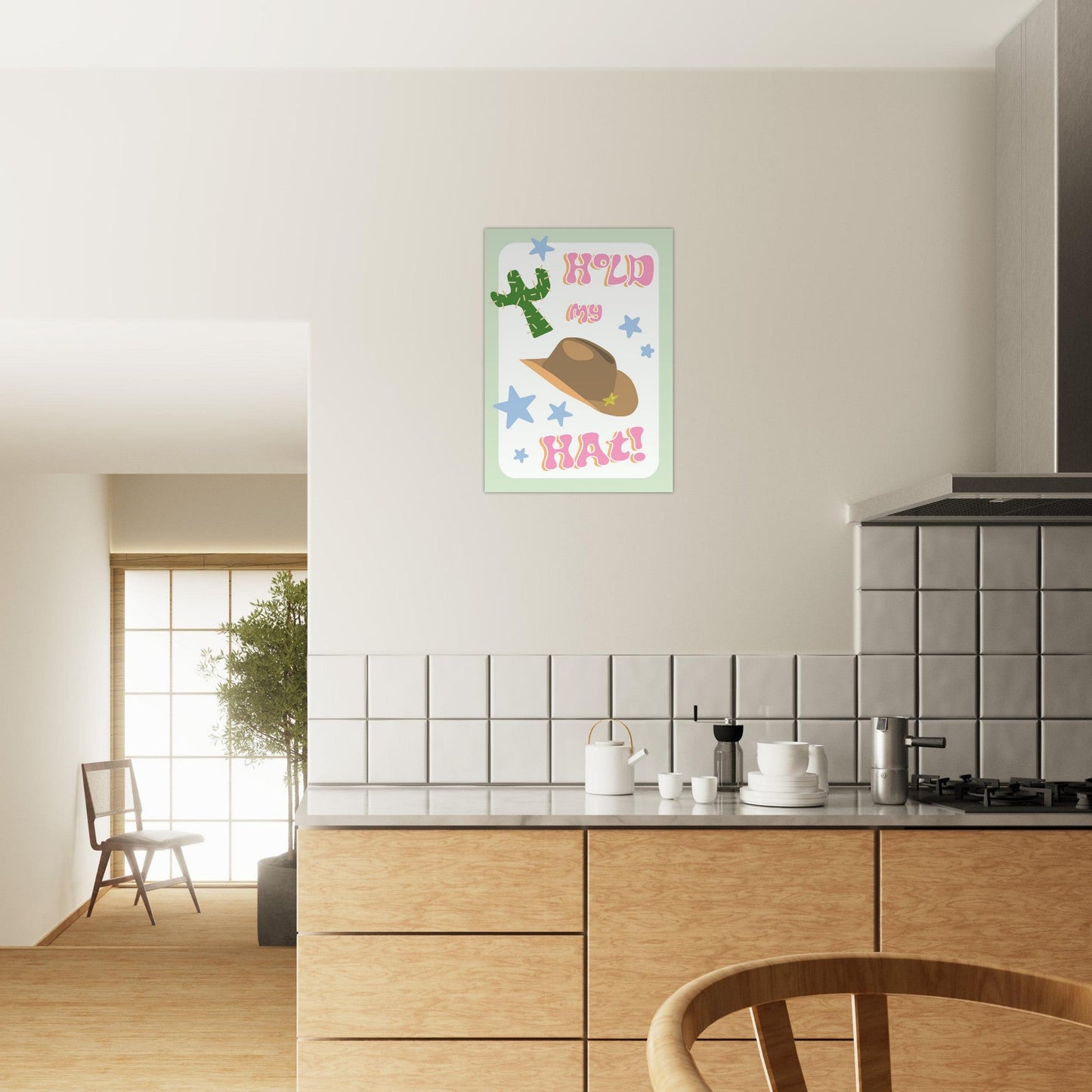 Groovy 'Hold My Hat' - Premium Matte Paper Poster