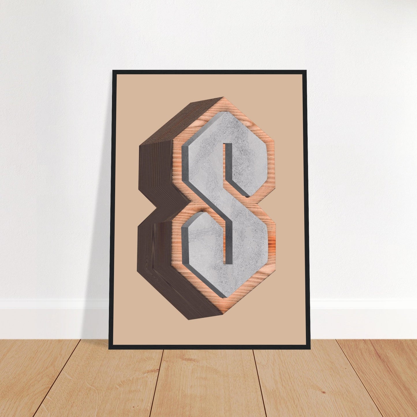 Super S - Premium Matte Paper Wooden Framed Poster