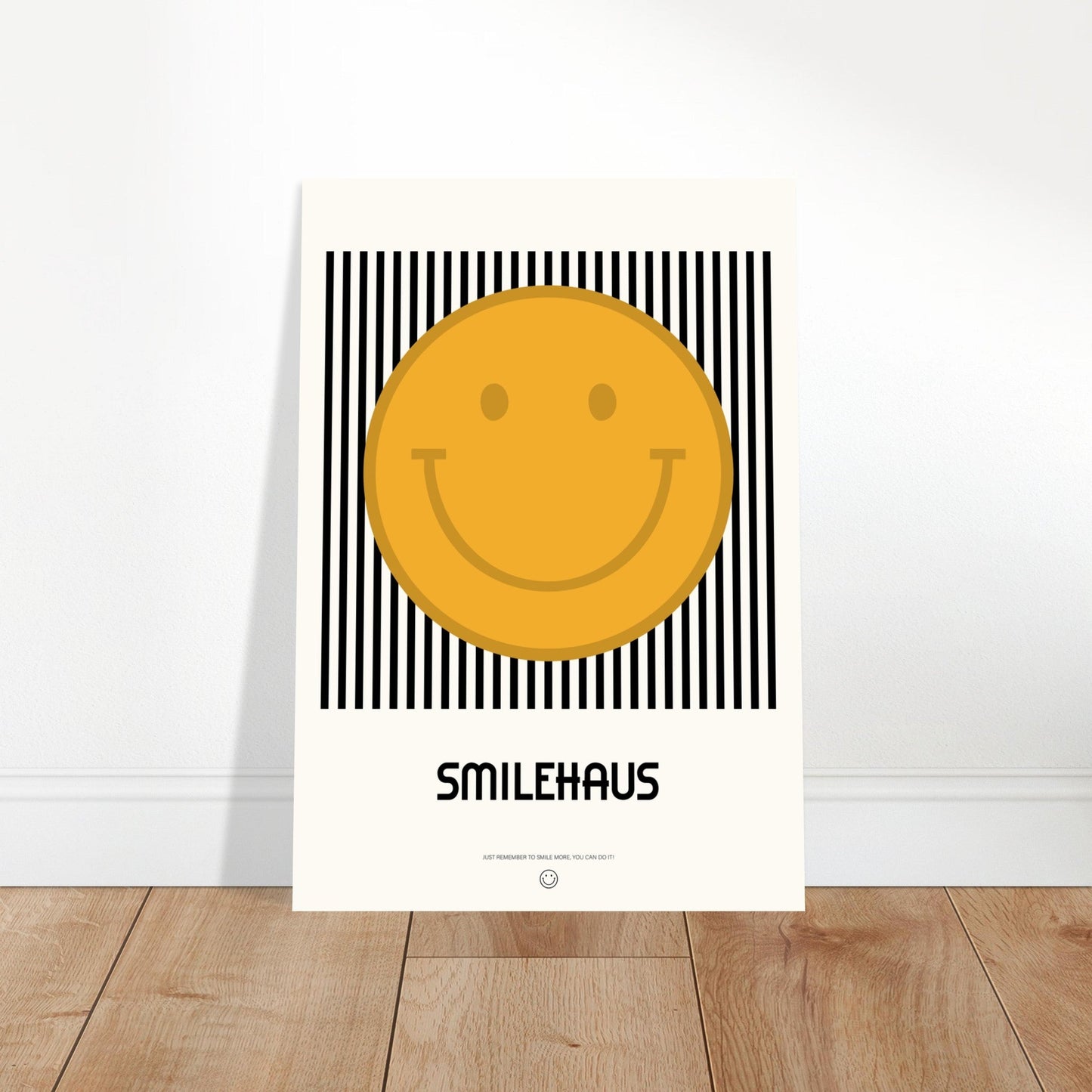 Yellow & Black 'Smilehaus' - Premium Matte Paper Poster